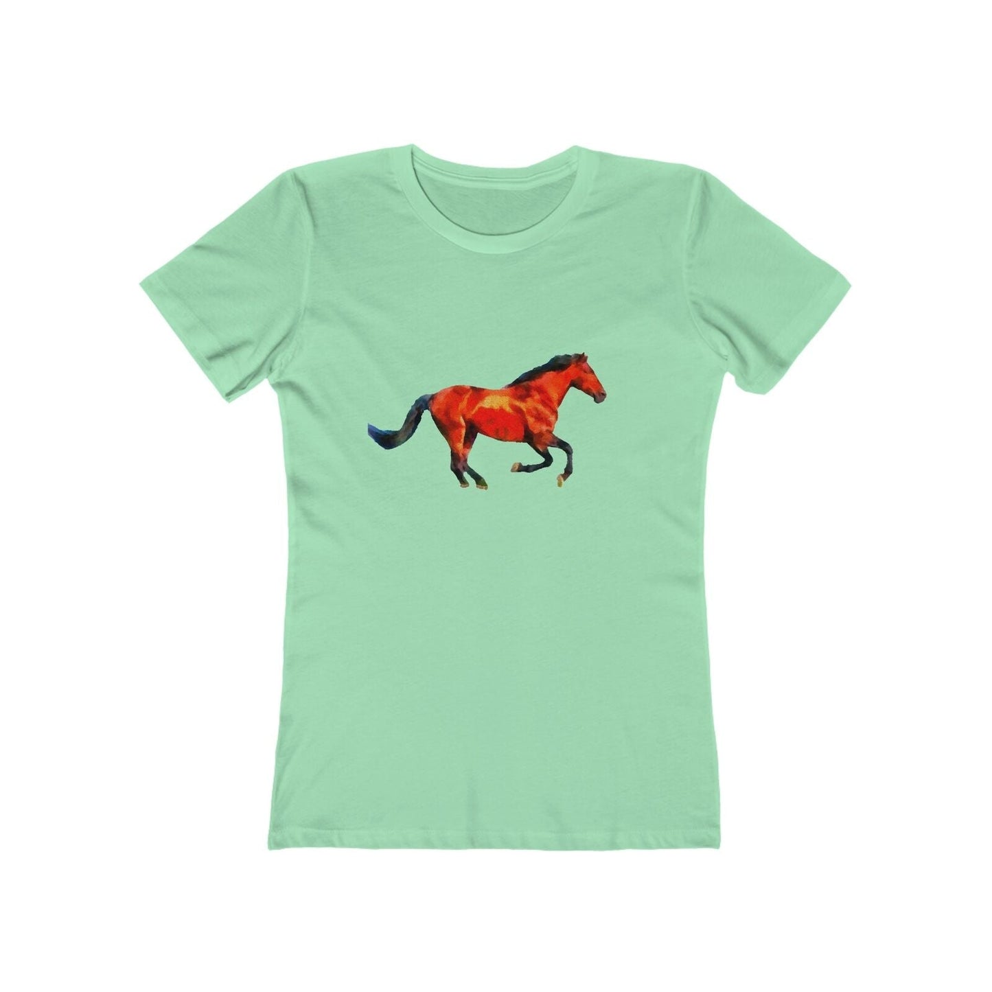 Horse 'Old Red' Women's Slim Fit Ringspun Cotton T-Shirt