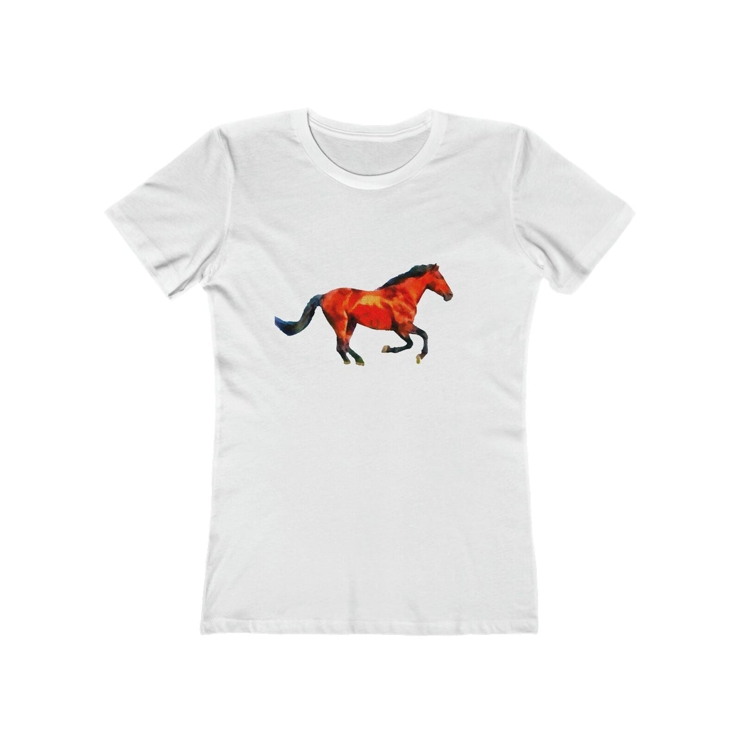 Horse 'Old Red' Women's Slim Fit Ringspun Cotton T-Shirt