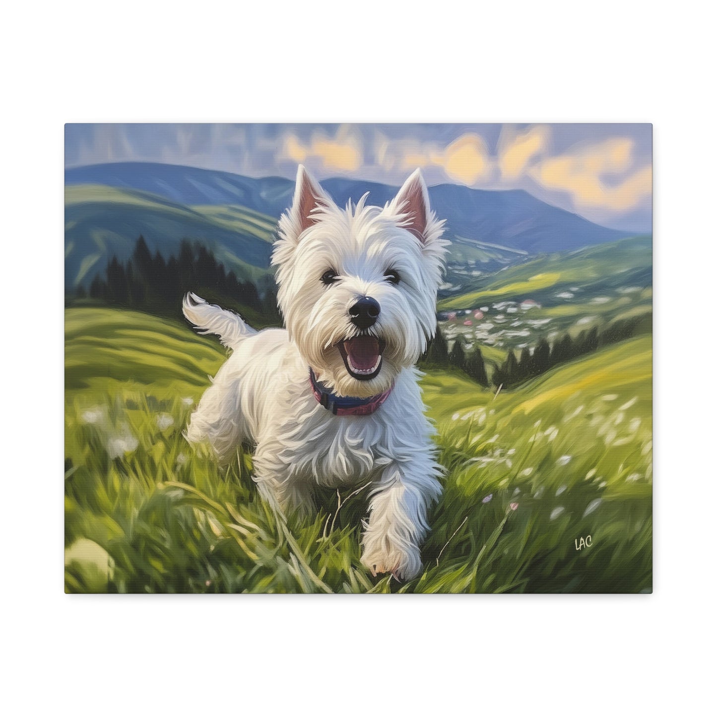 Westie Canvas Gallery Wrap - 20 x 16 inches