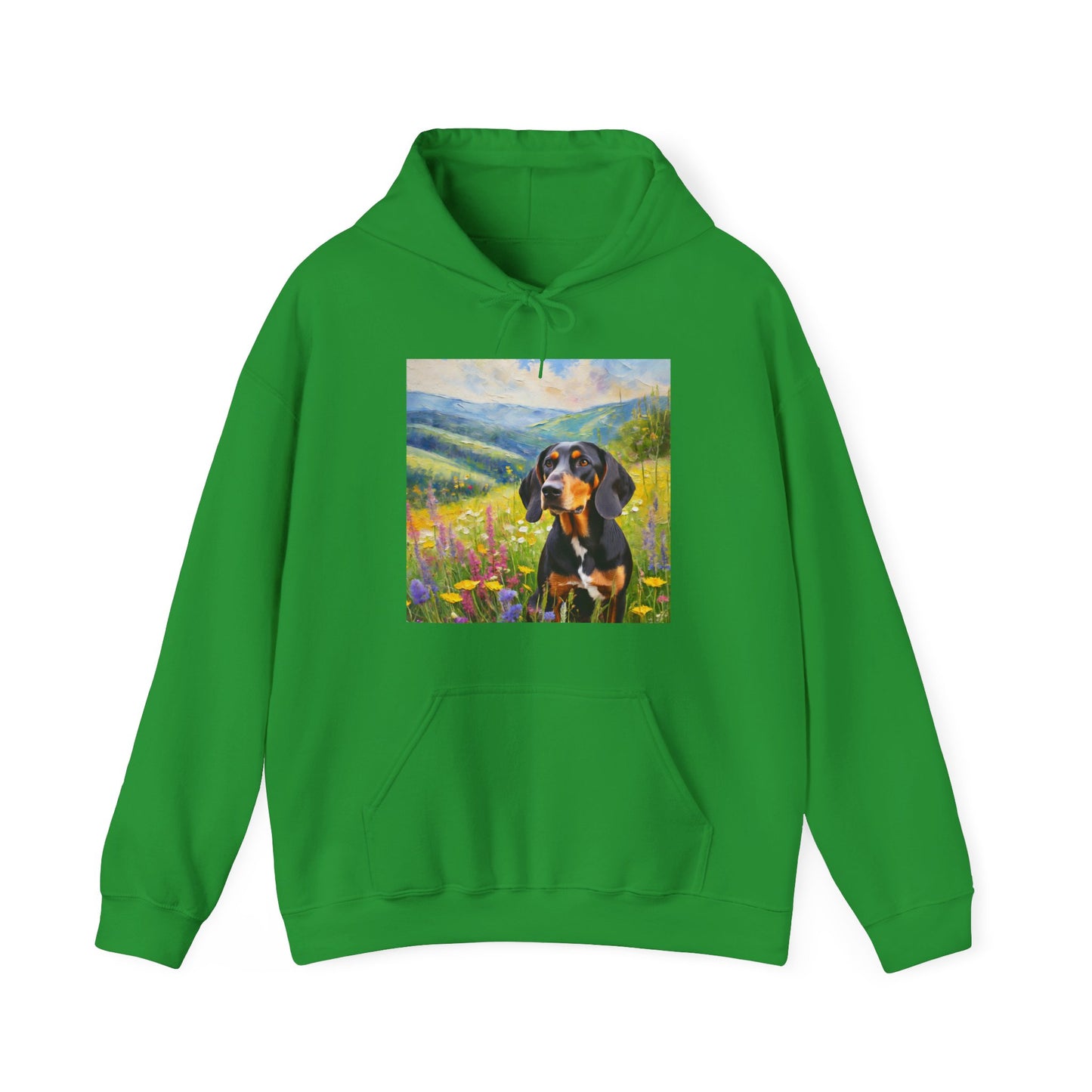 Black & Tan Coonhound Unisex 50/50 Hooded Sweatshirt