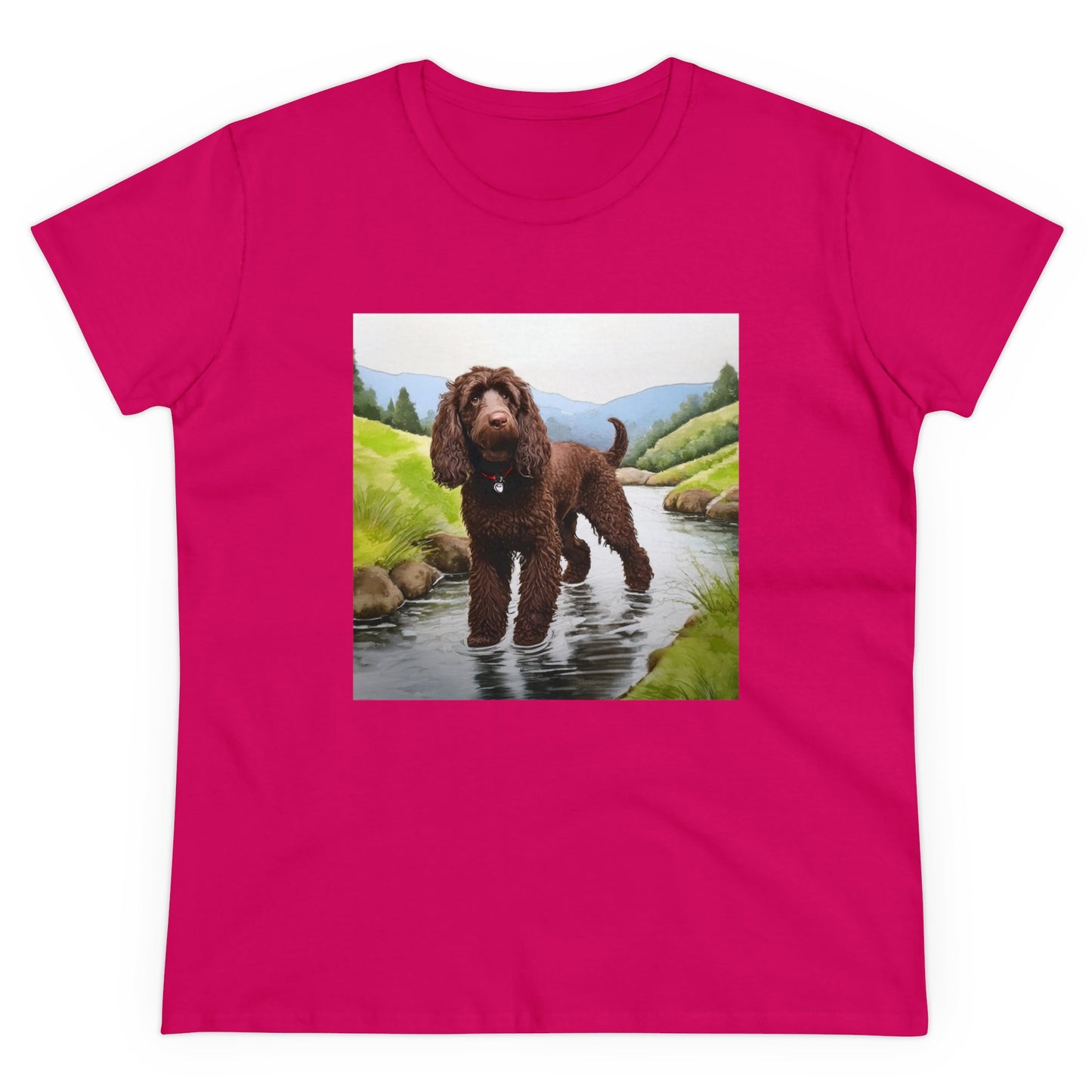 Irish Water Spaniel Women's Midweight Cotton Tee
