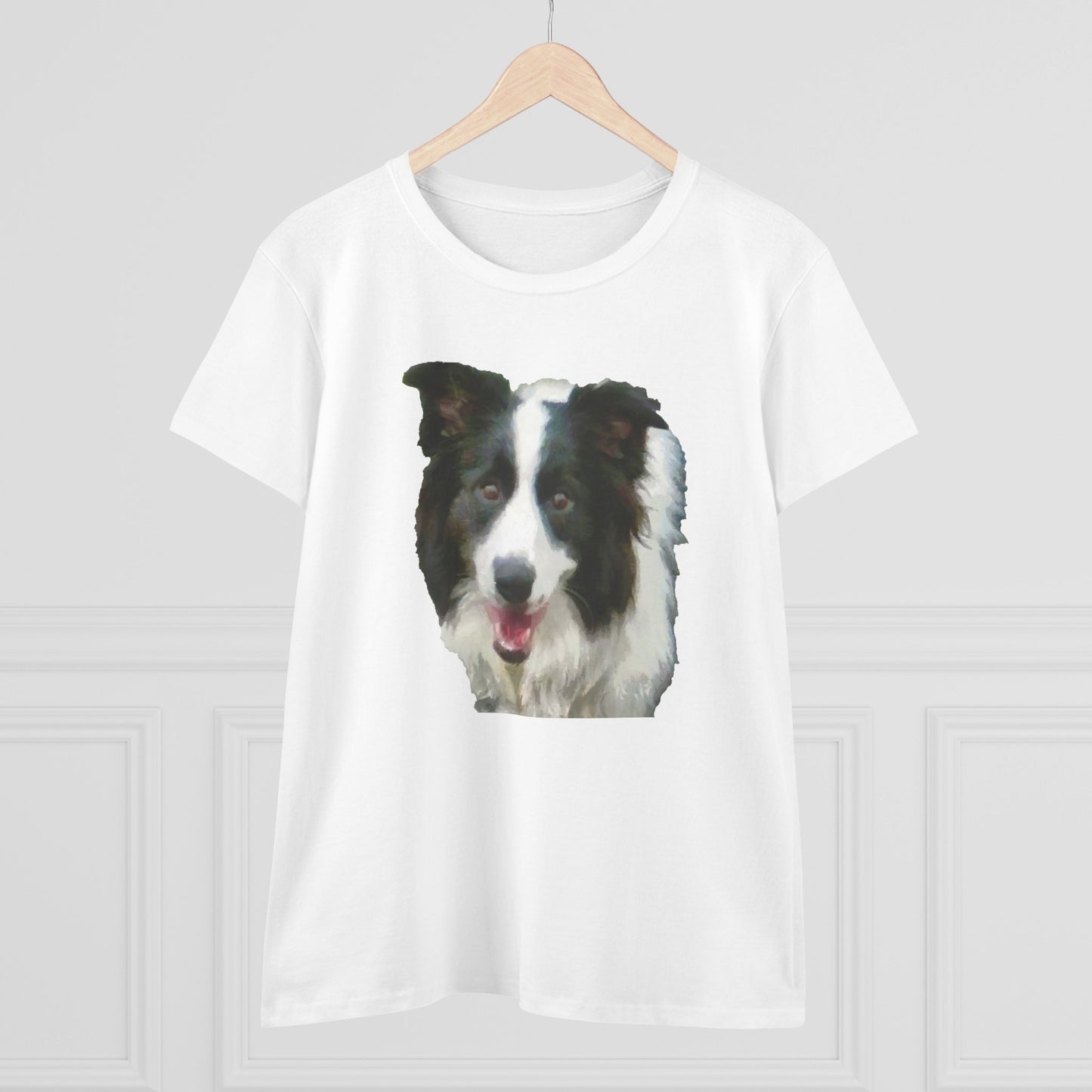 Border Collie '#2' Women's Midweight Cotton Tee