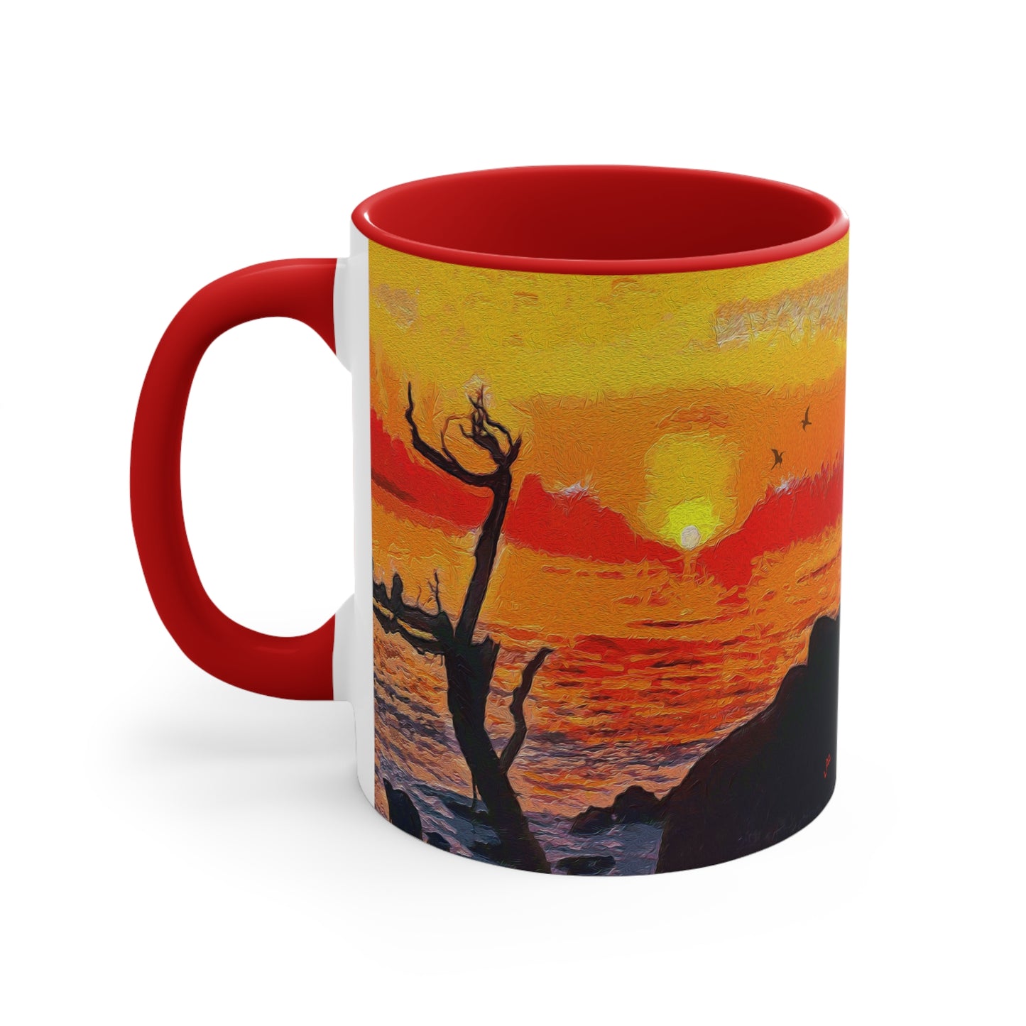 Big Sur Sunset - Pfeiffer Beach - Accent Coffee Mug, 11oz