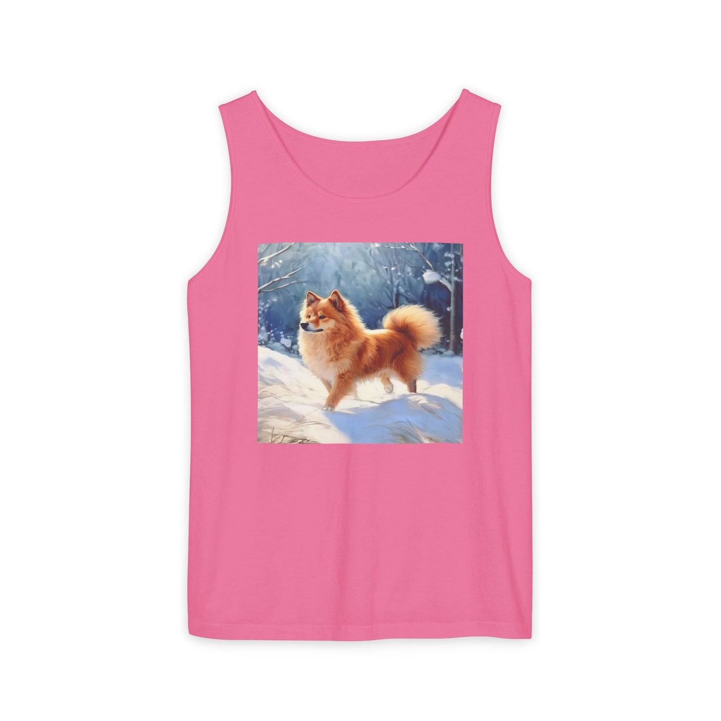 Finnish Spitz Unisex Relaxed Fit Garment-Dyed Tank Top