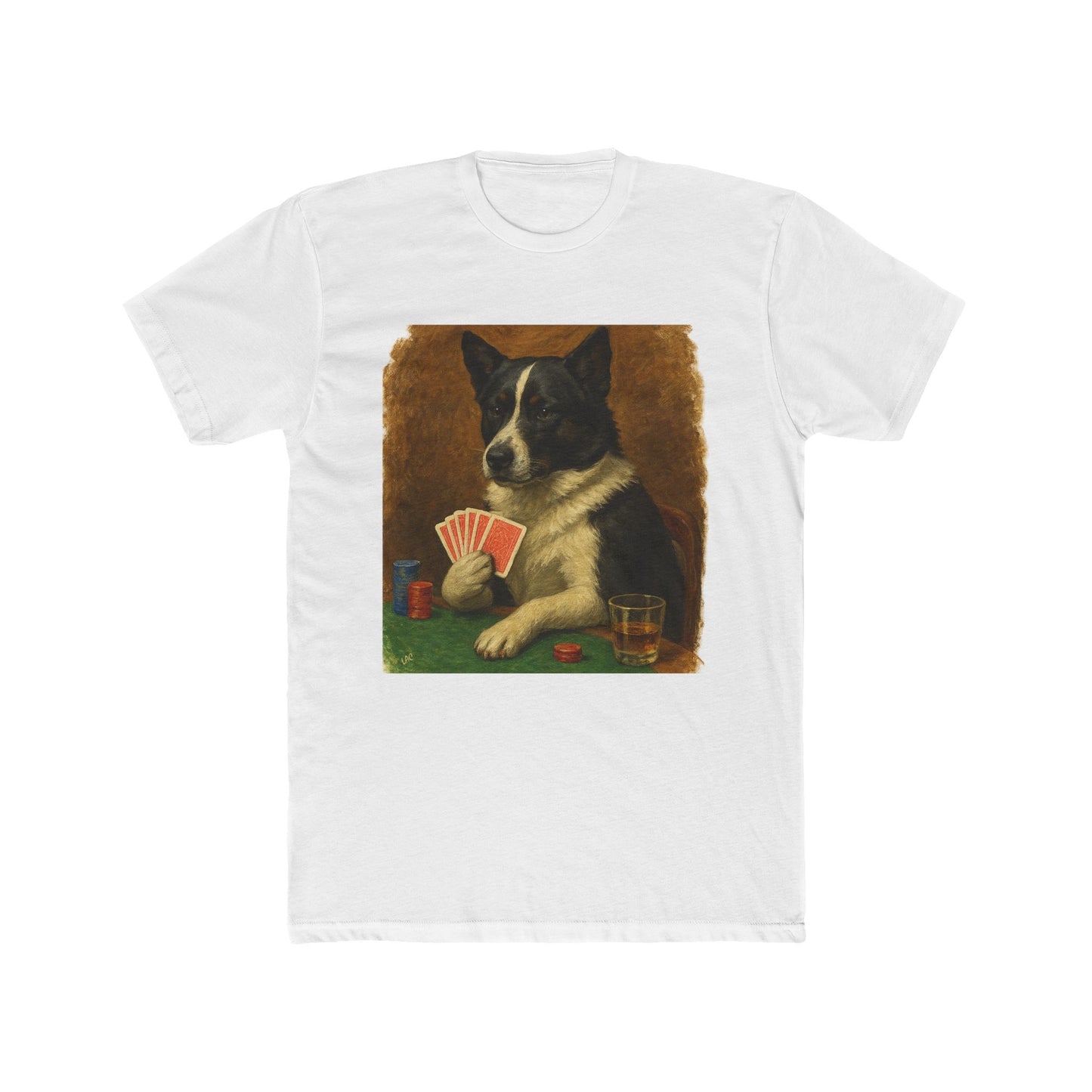 Karelian Bear Dog - Card Shark Men's Fitted Cotton Crew Tee