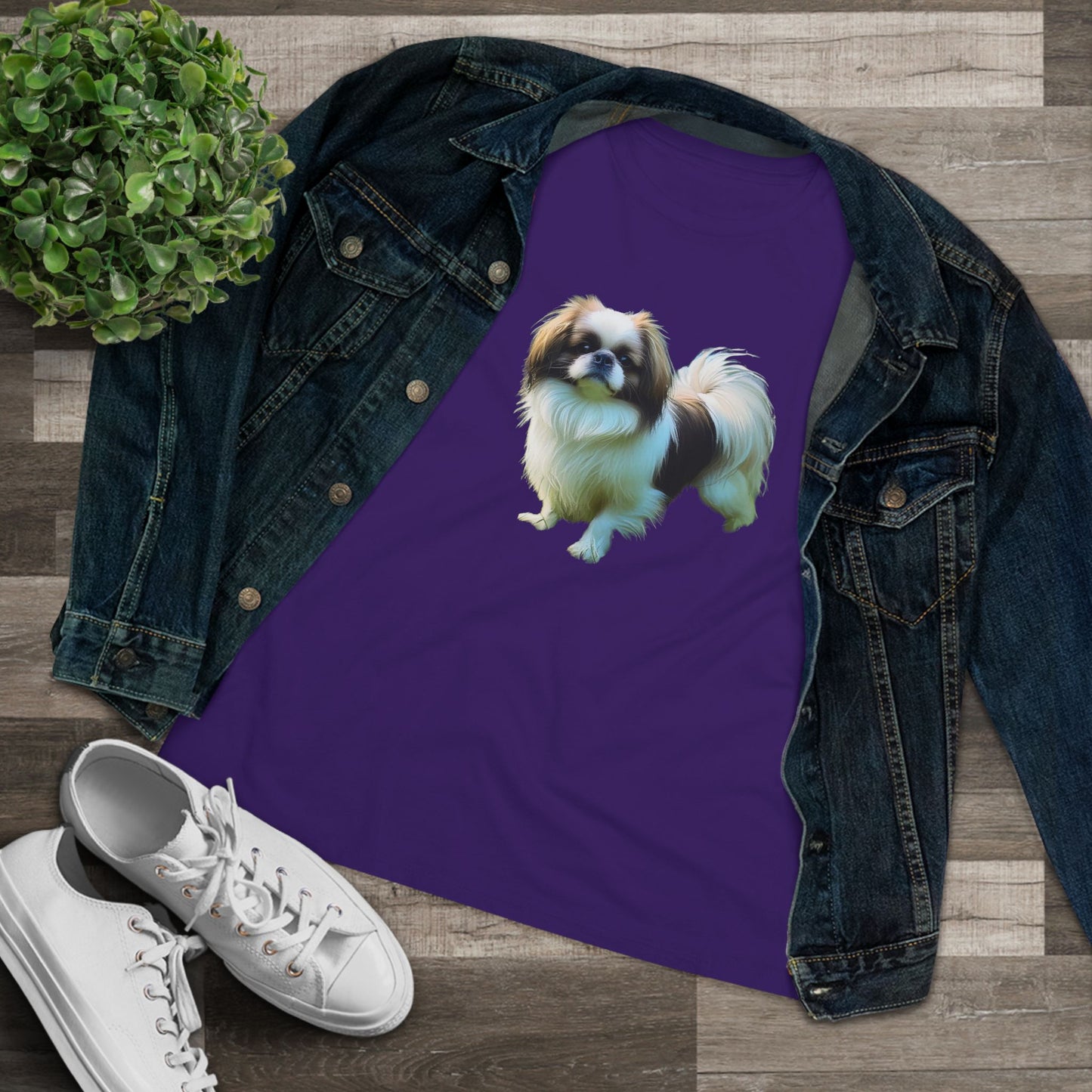 Japanese Chin - Women's Relaxed Cotton Tee