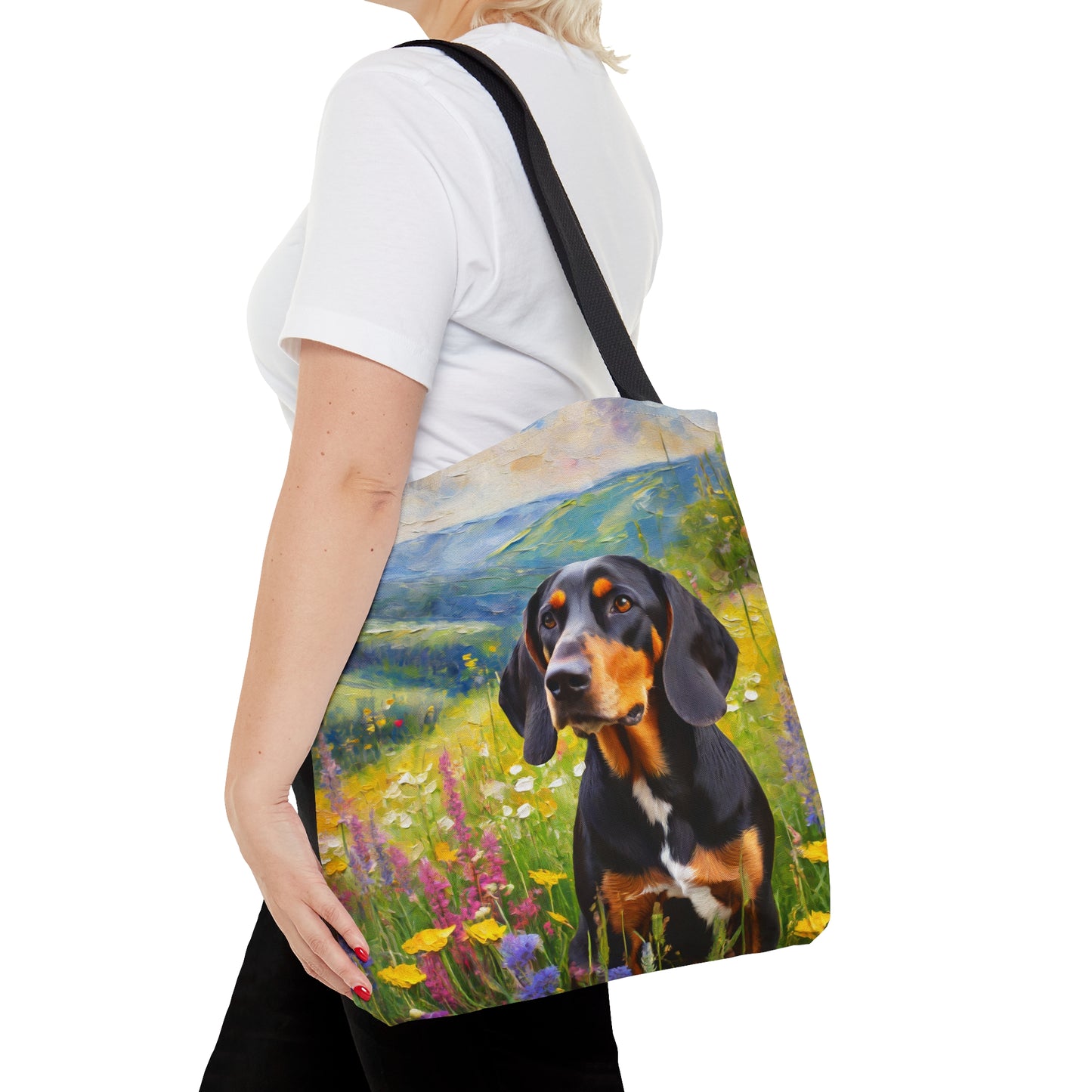 Black & Tan Coonhound Tote Bag