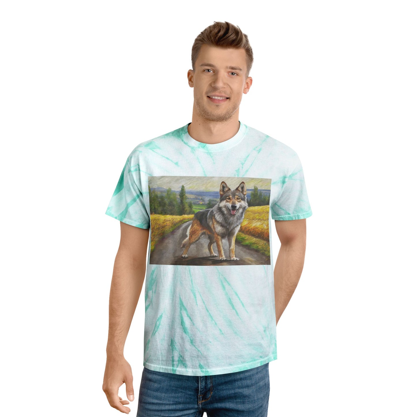 Czechoslovakian Vlciak Wolfdog Classic Tie-Dye Tee, Cyclone