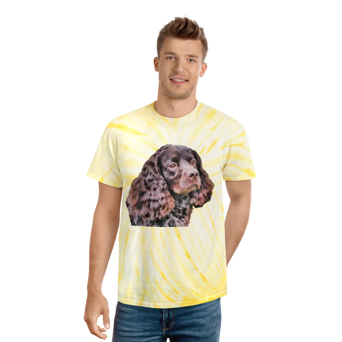American Water Spaniel Unisex Cotton - Tie-Dye Tee, Cyclone