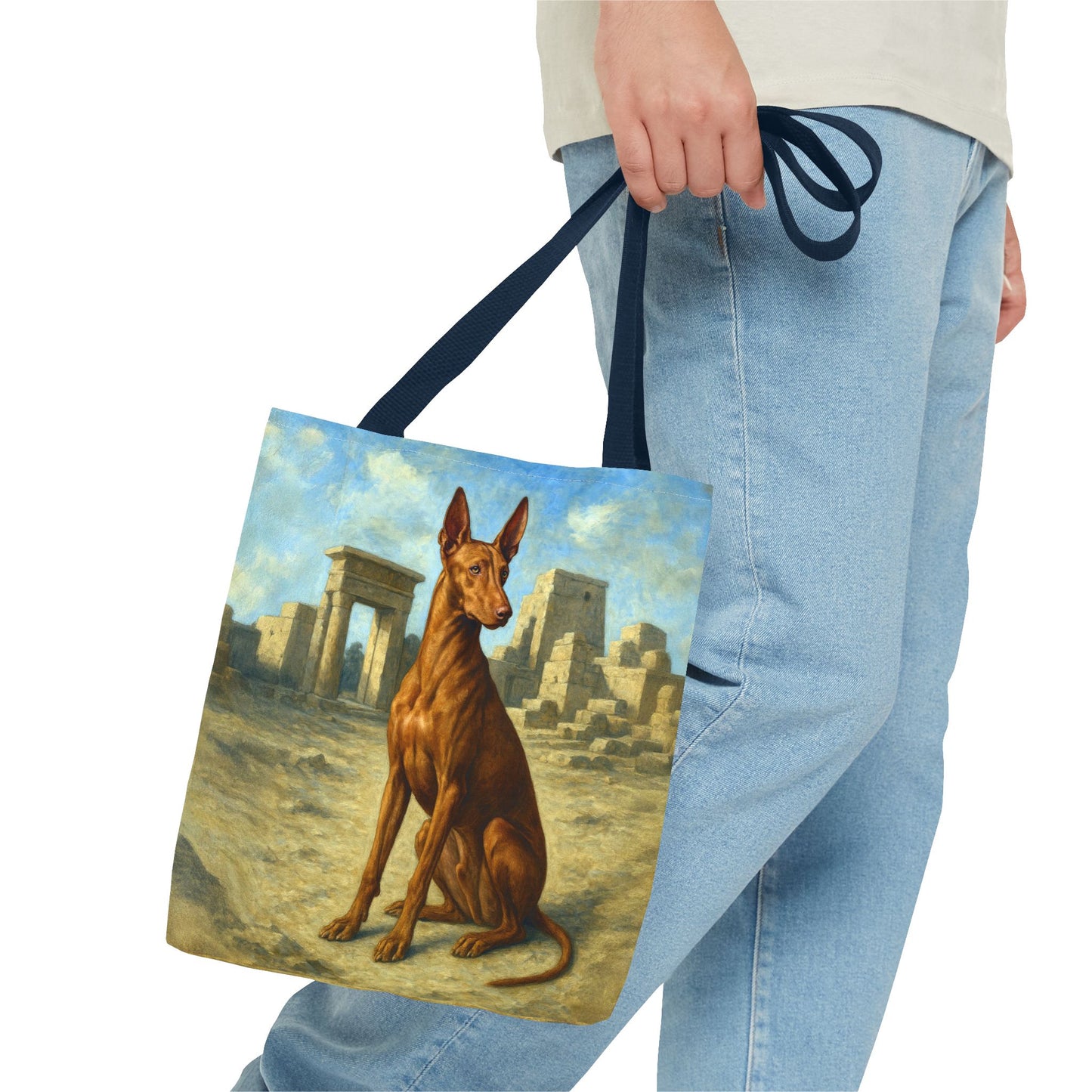Egyptian Pharoh Hound Polyester Tote Bag (AOP)