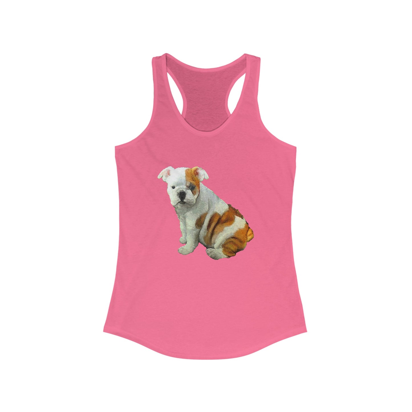 Bugsy the Charming English Bulldog Women's Racerback Tank