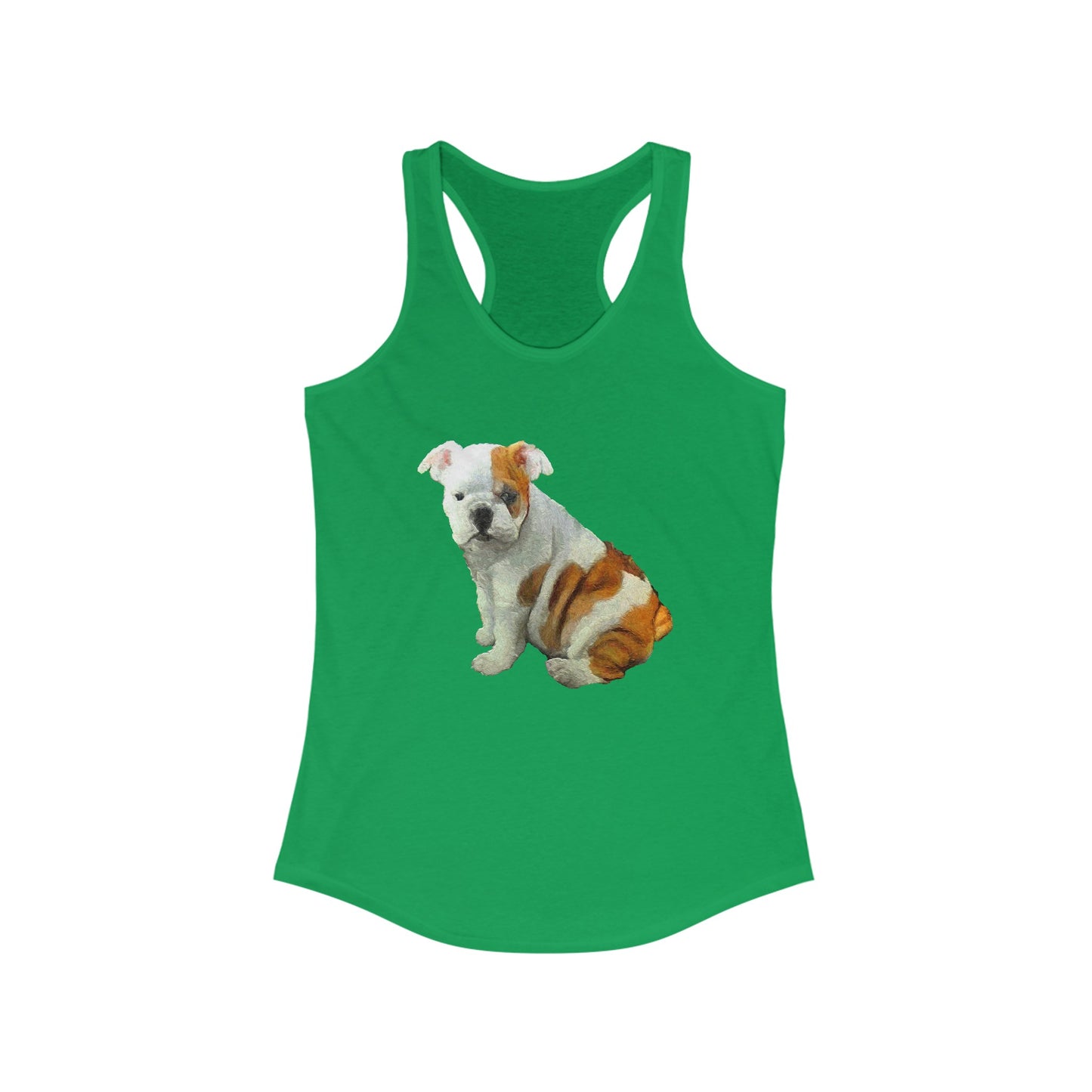 Bugsy the Charming English Bulldog Women's Racerback Tank