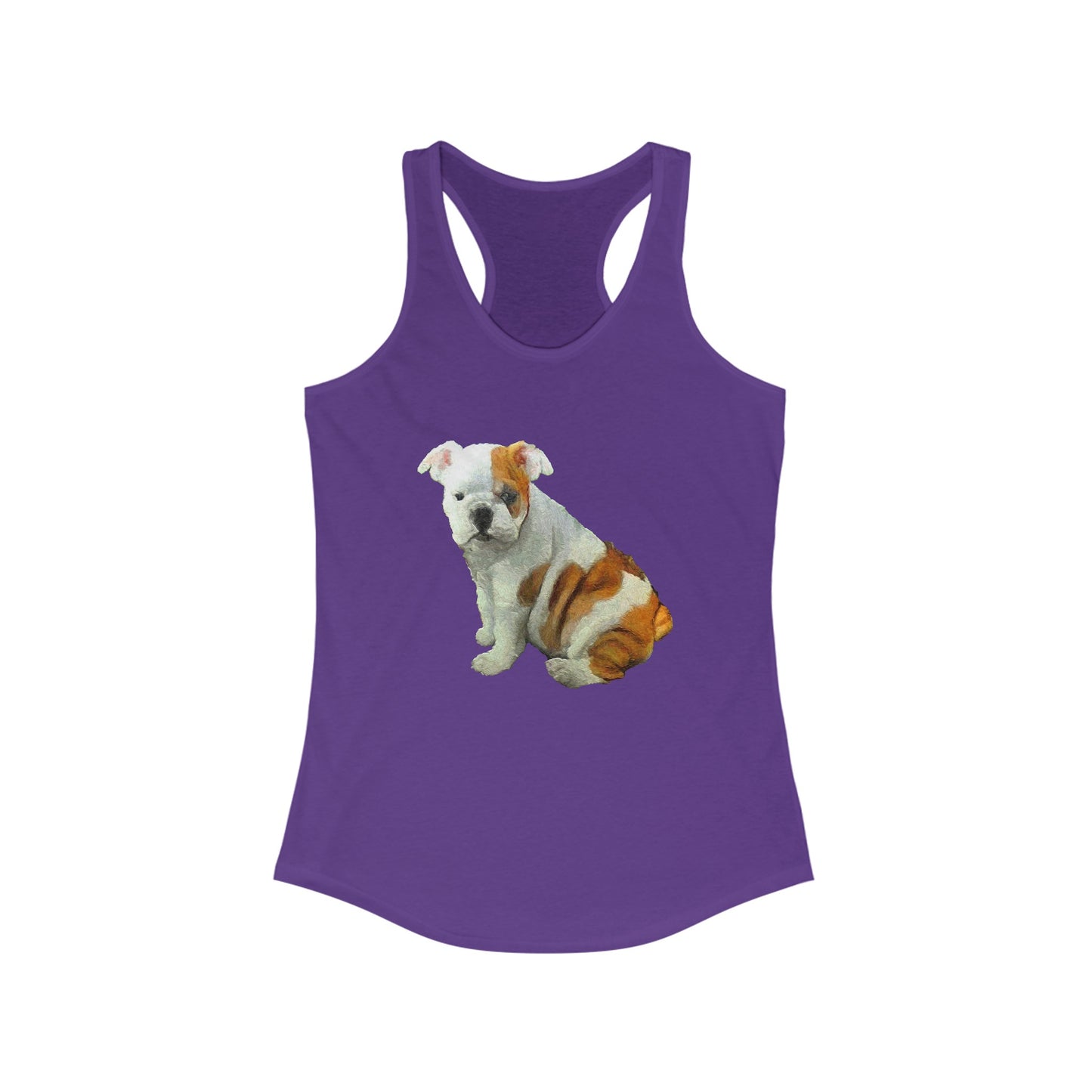 Bugsy the Charming English Bulldog Women's Racerback Tank