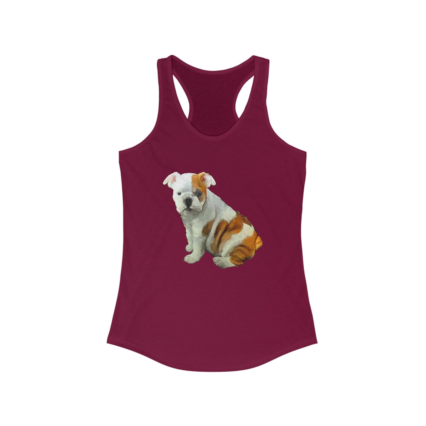 Bugsy the Charming English Bulldog Women's Racerback Tank