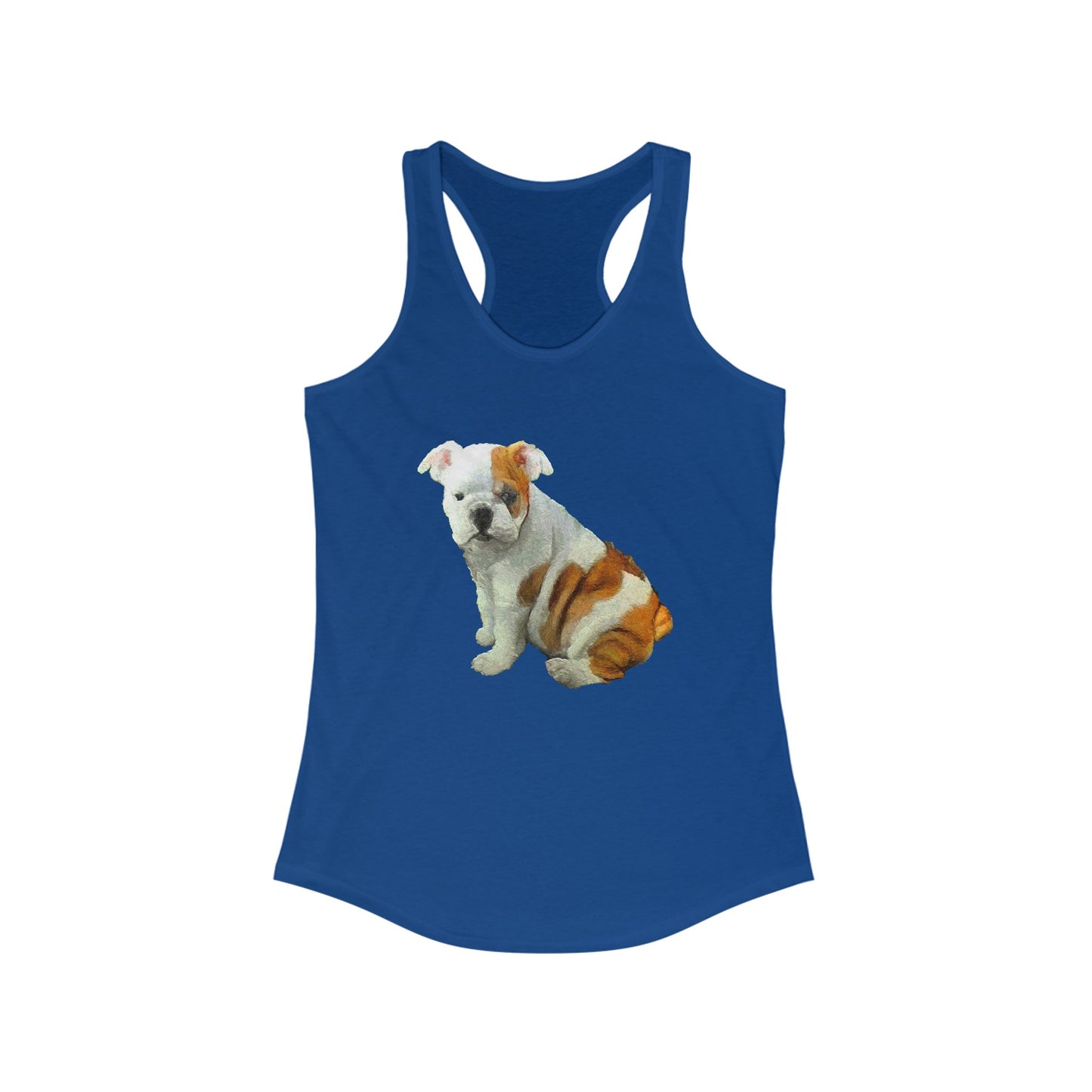 Bugsy the Charming English Bulldog Women's Racerback Tank
