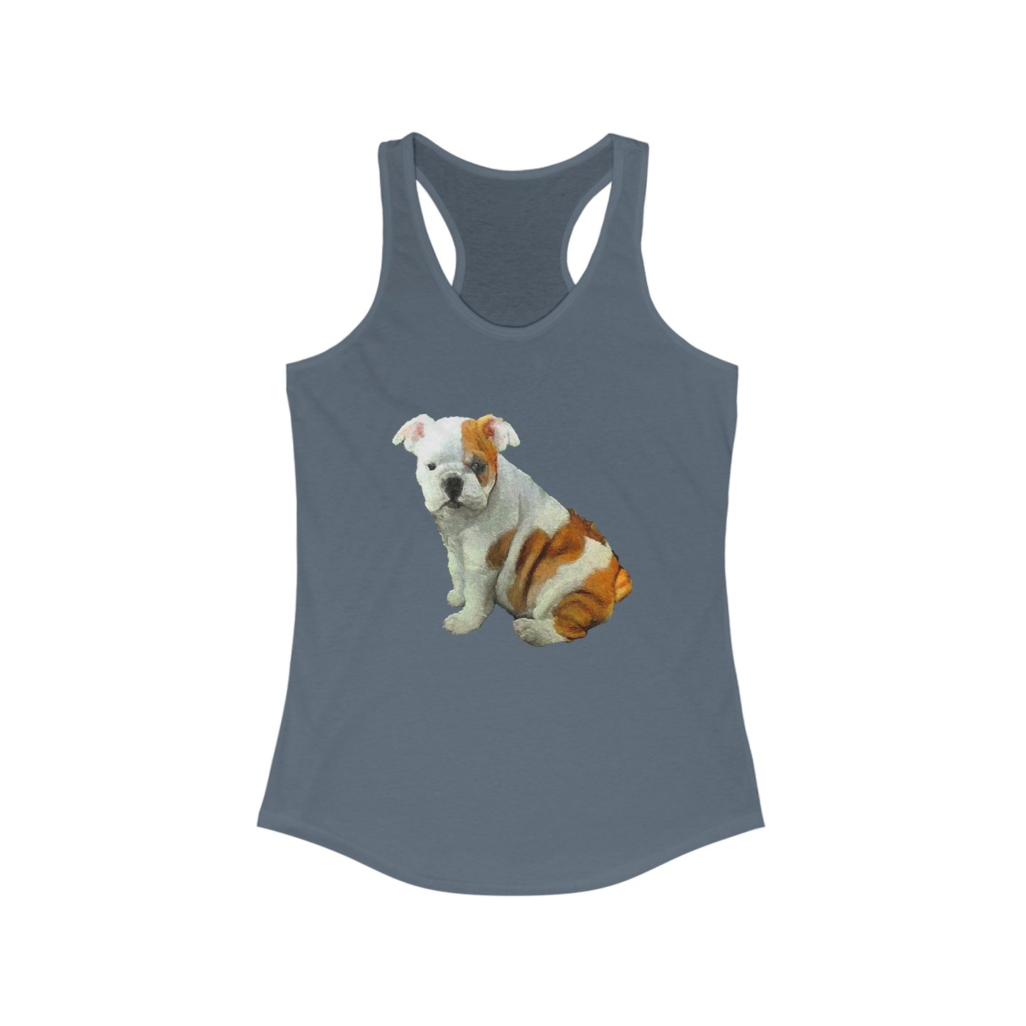 Bugsy the Charming English Bulldog Women's Racerback Tank