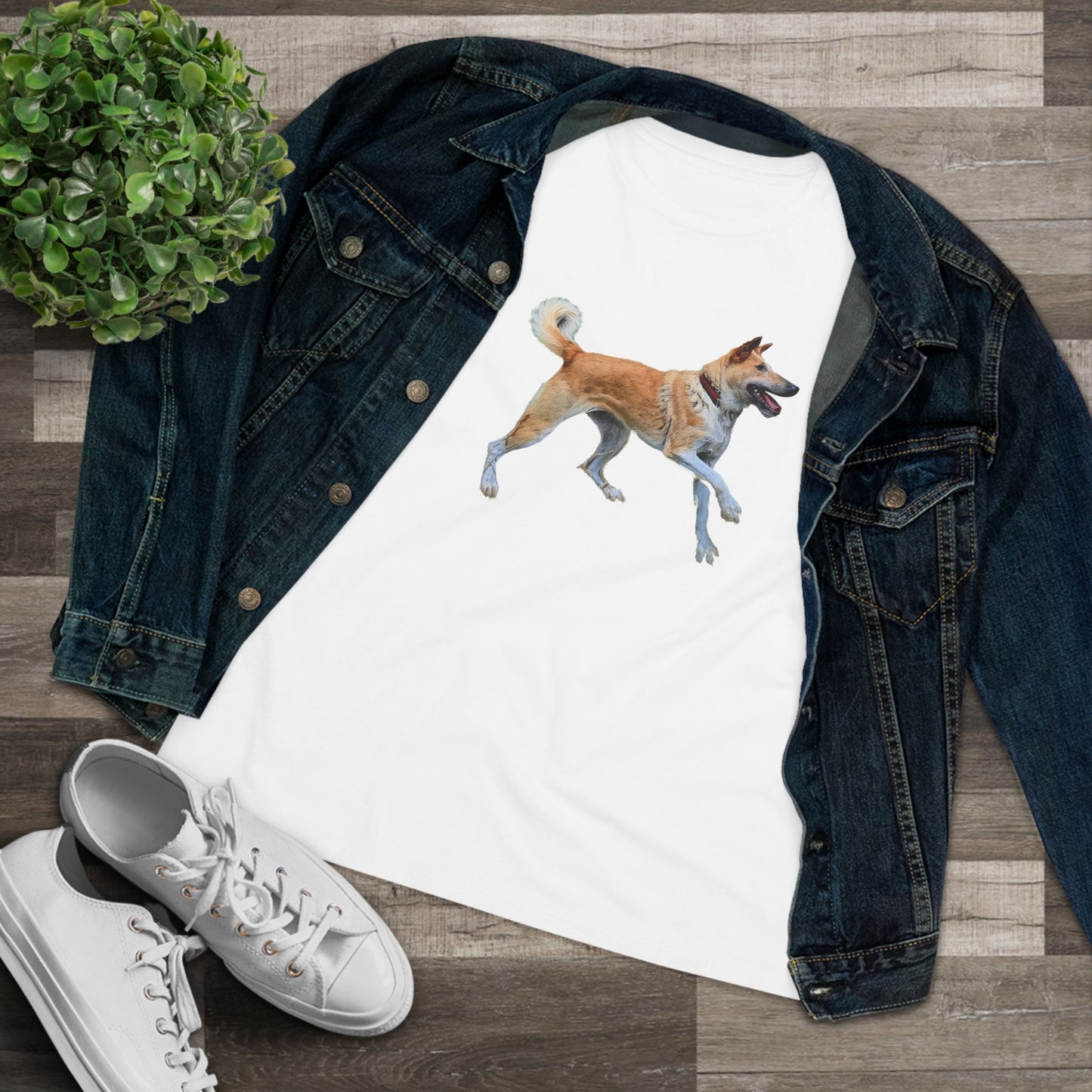 Korean Jindo Women's Relaxed Fit Cotton Tee