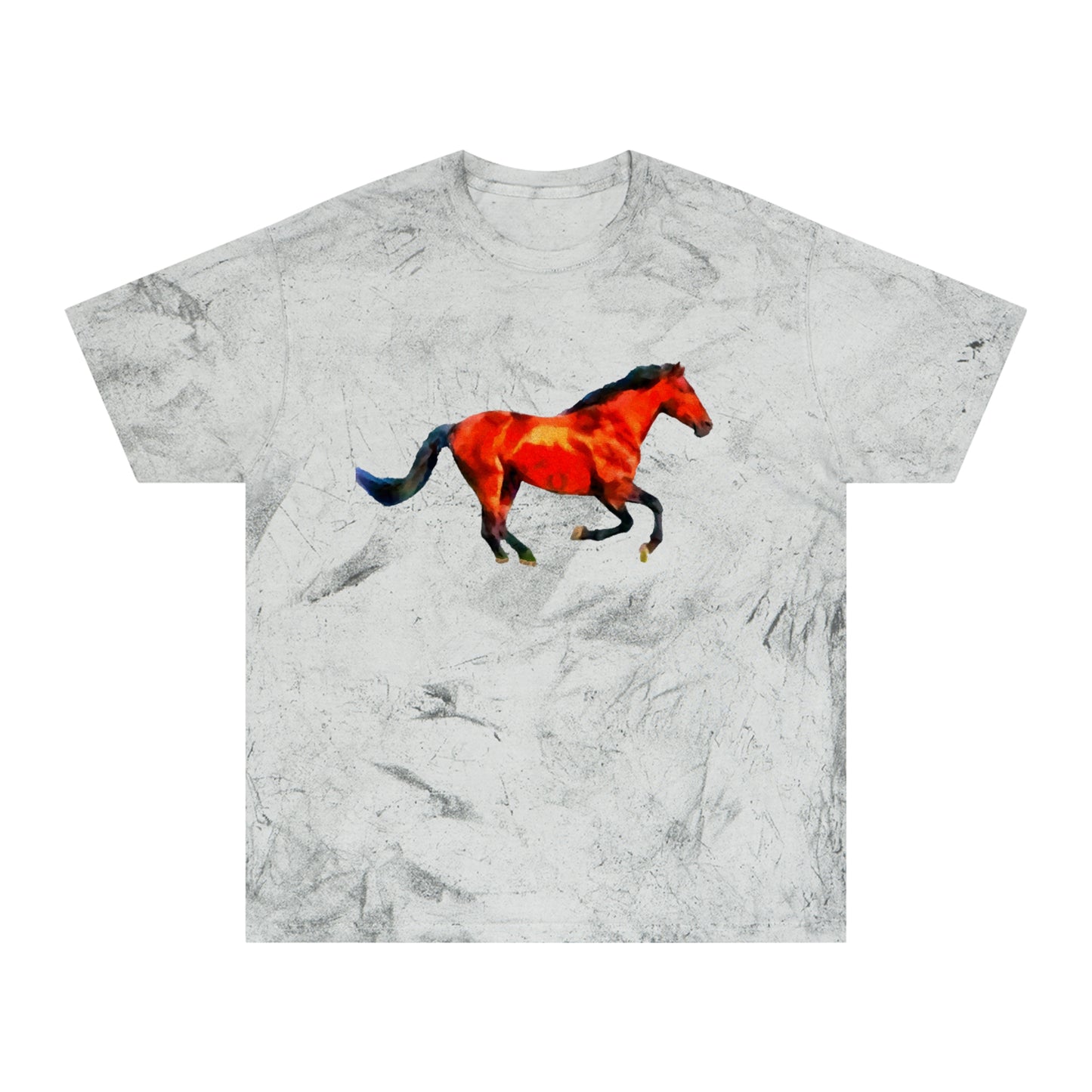 Horse 'Old Red' Unisex Cotton Color Blast T-Shirt
