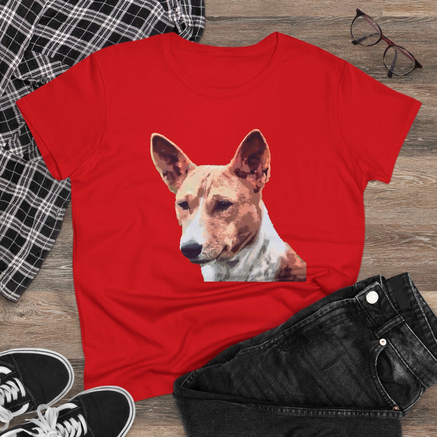Basenji Women's Midweight Cotton Tee - A Whisper of Comfort