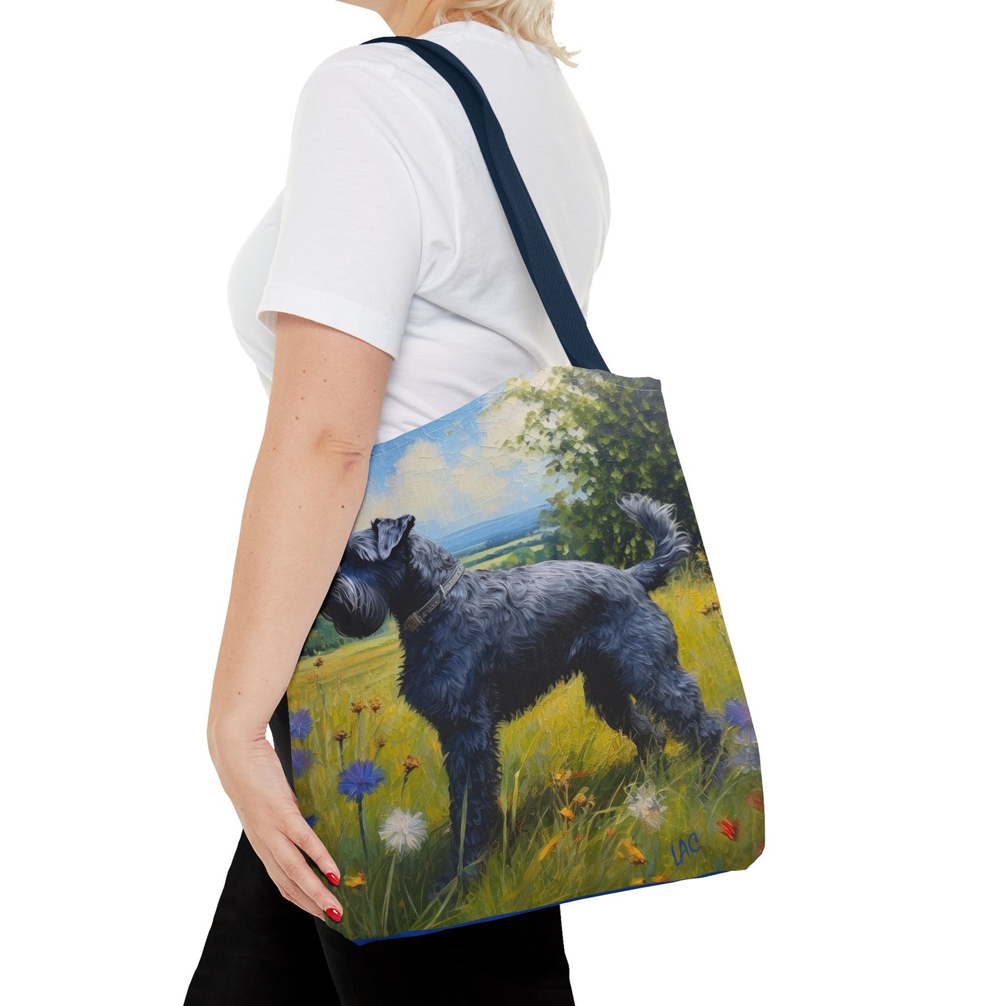 Kerry Blue Terrier Polyester Tote Bag (AOP)