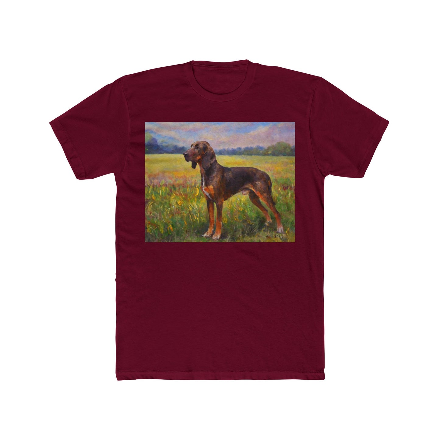 Plott Hound Men's Fitted Cotton Crew Tee