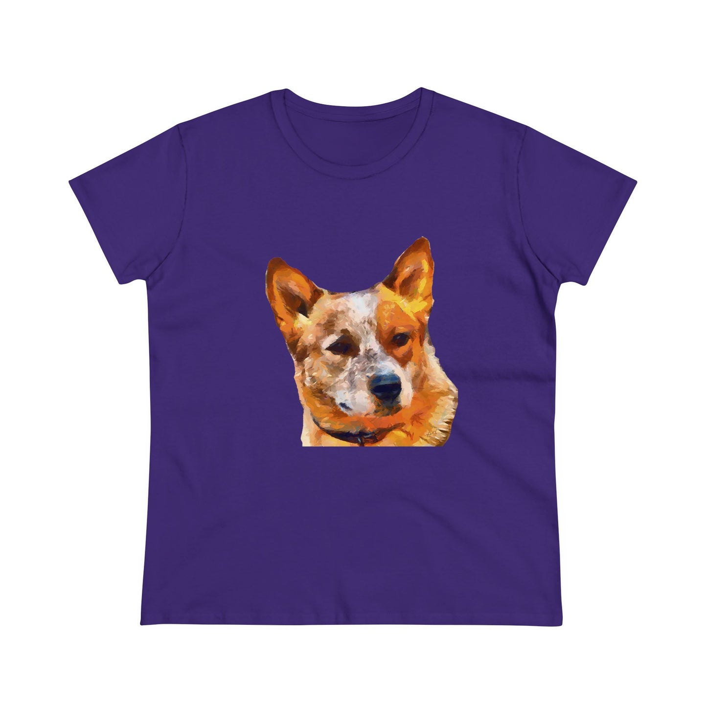 Red Heeler - Australian Cattle Dog Women's Midweight Cotton Tee: A Soft Embrace of Elegance