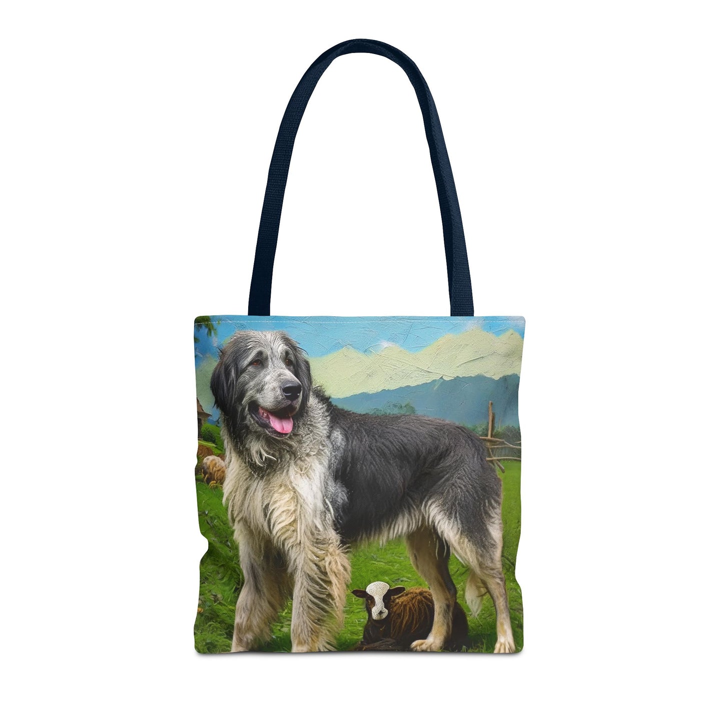 Romanian Carpathian Shepherd Polyester Tote Bag (AOP)