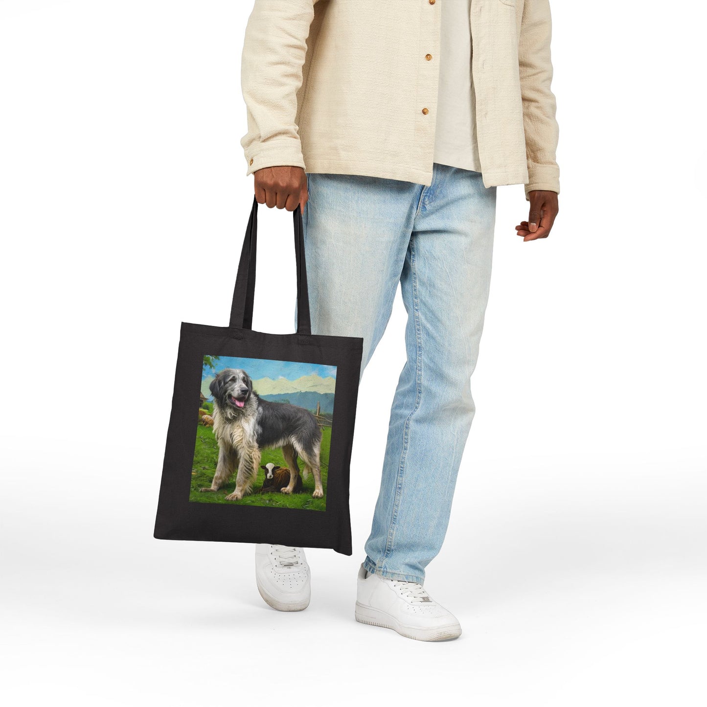 Romanian Carpathian Shepherd Cotton Canvas Tote Bag