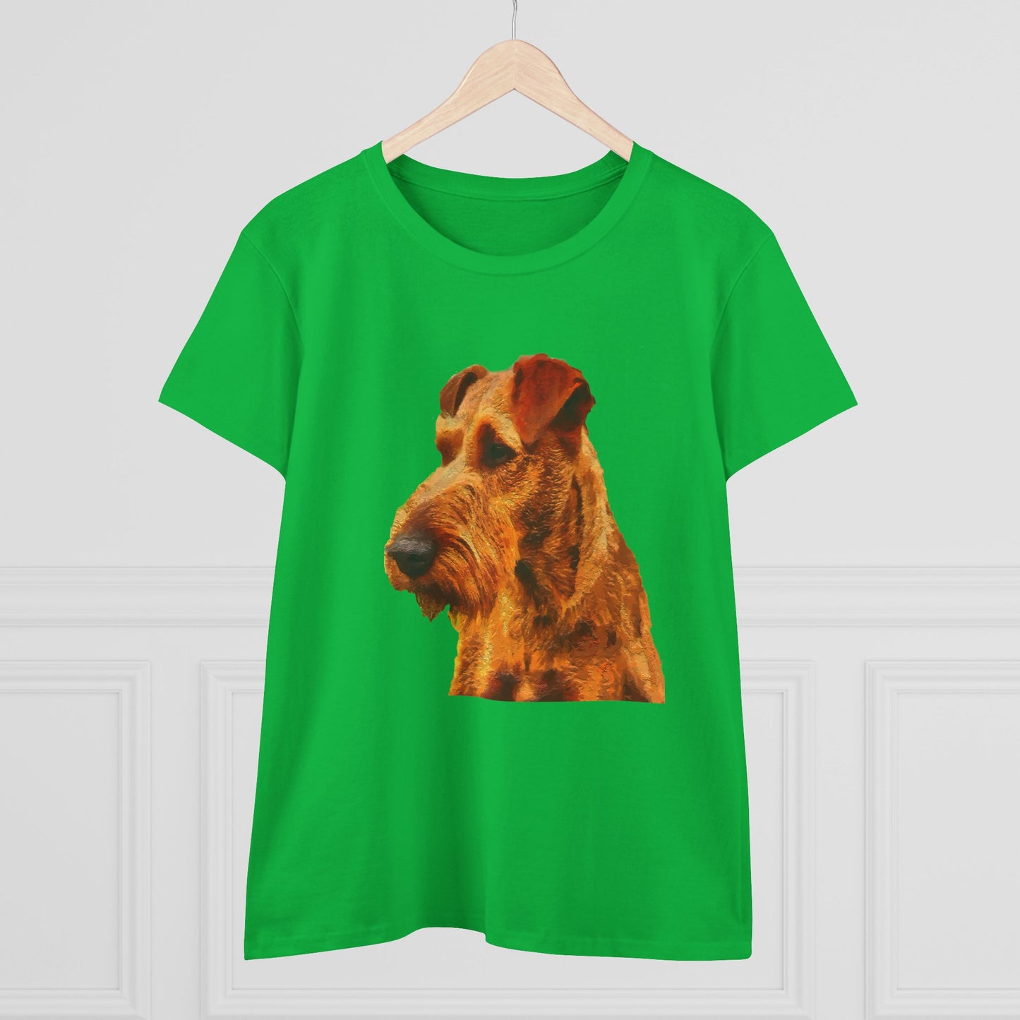 Irish Terrier 'Jocko' Women's Midweight Cotton Tee