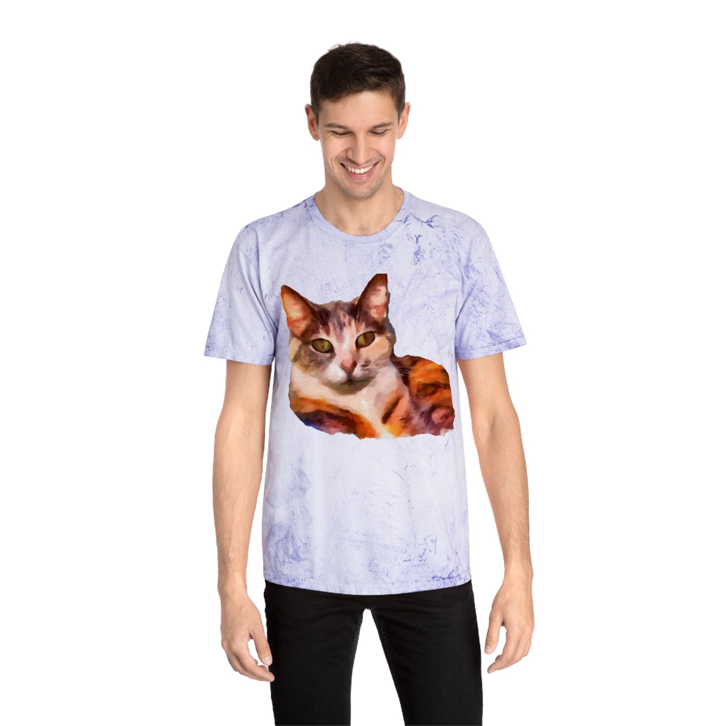 Orange Cat 'Smidget' Unisex Cotton Color Blast T-Shirt