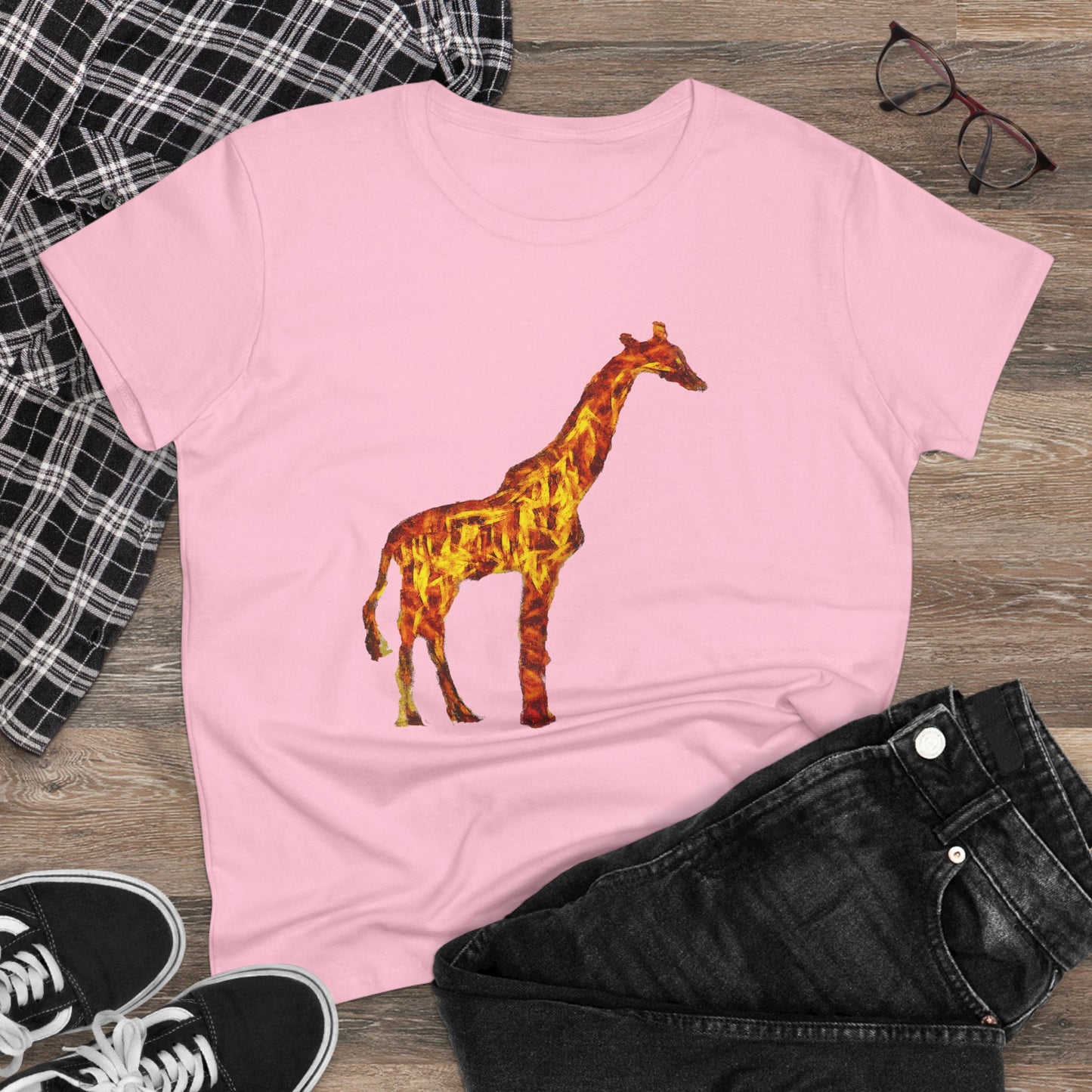 Giraffe 'Camile' Women's Midweight Cotton Tee