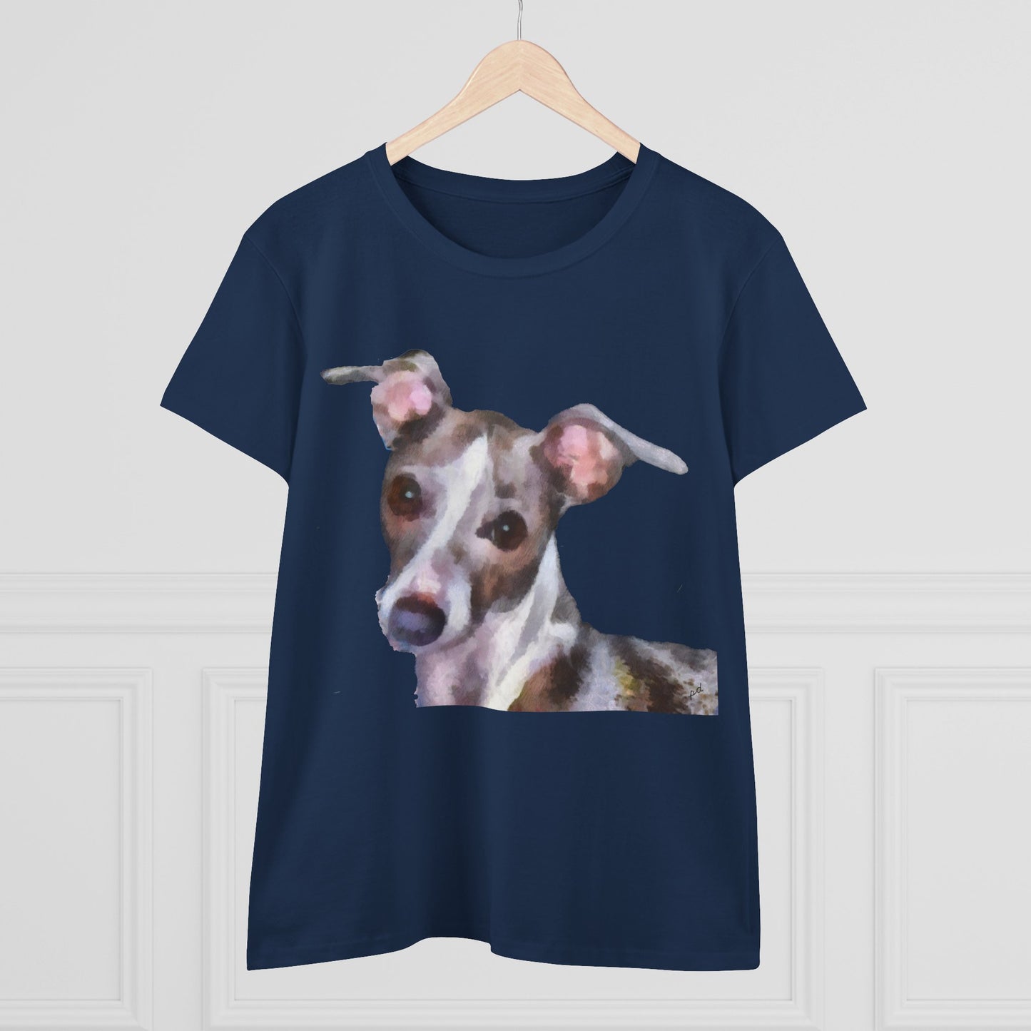 Italian Greyhound 'Lilly' Women's Midweight Cotton Tee