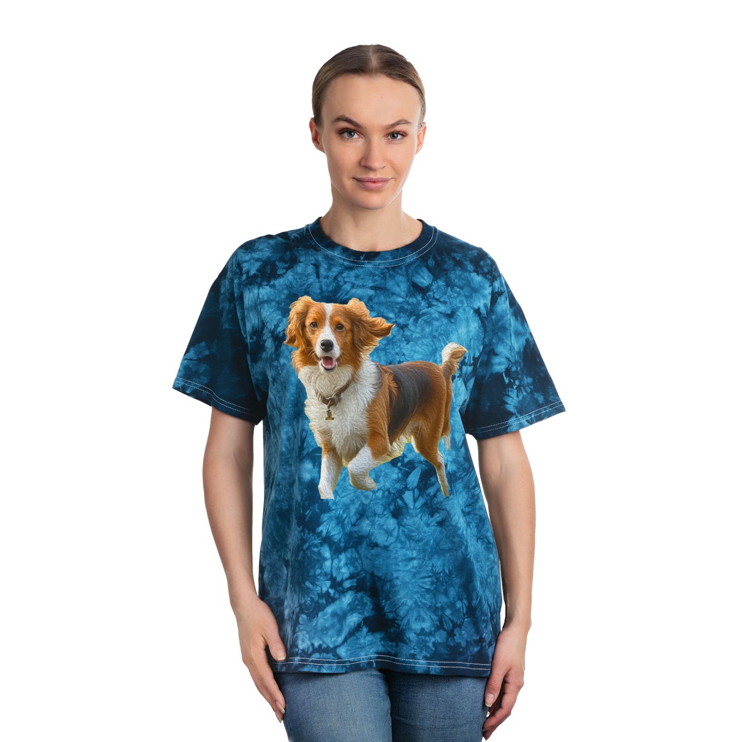 Nederlandse Kooikerhondje - Tie-Dye Tee, Crystal