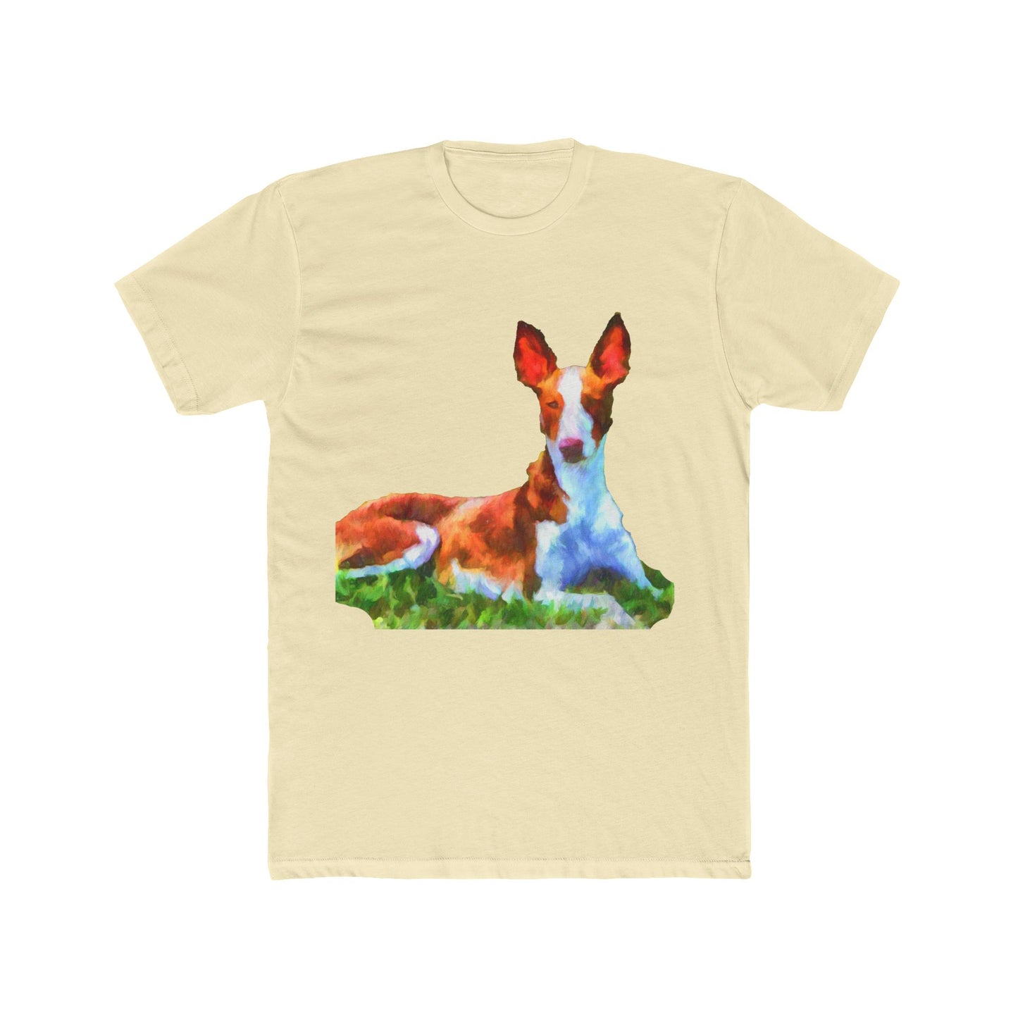 Ibizan Hound Men's Fitted Cotton Crew Tee