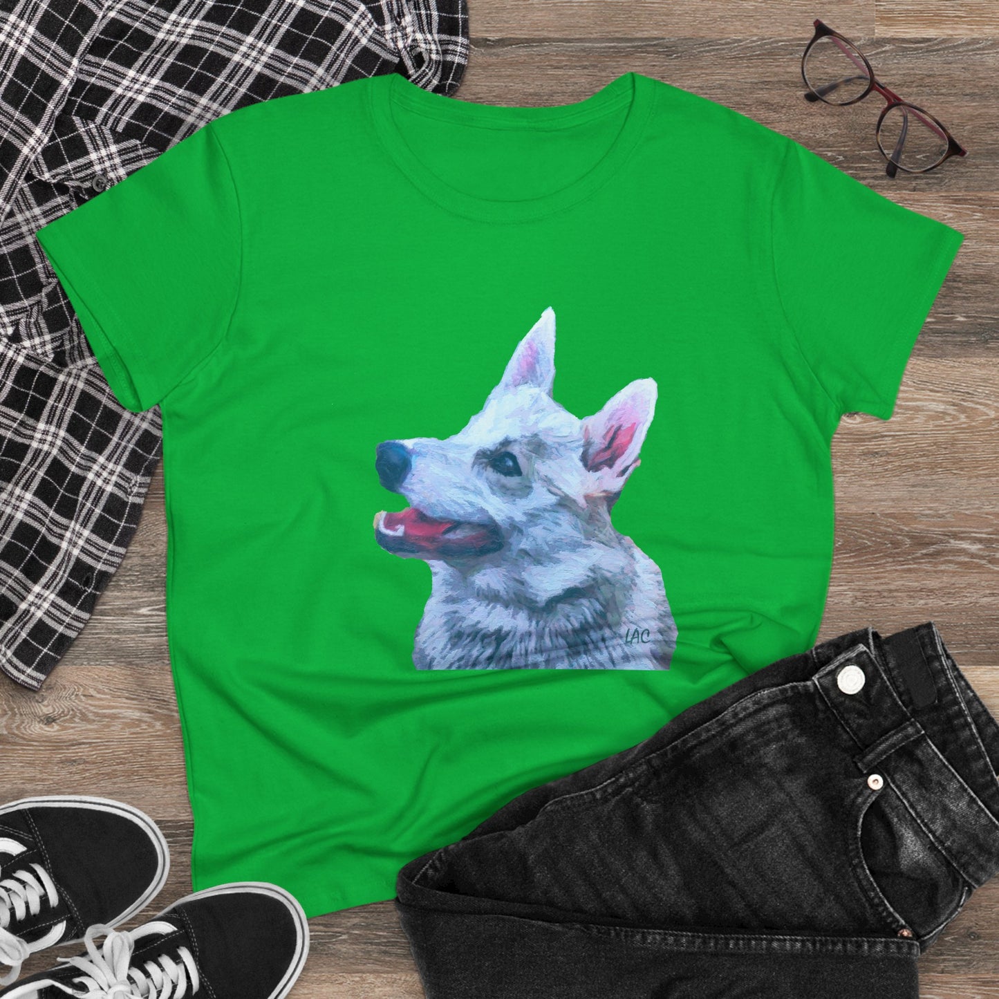 Norwegian Buhund Women's Midweight Cotton Tee