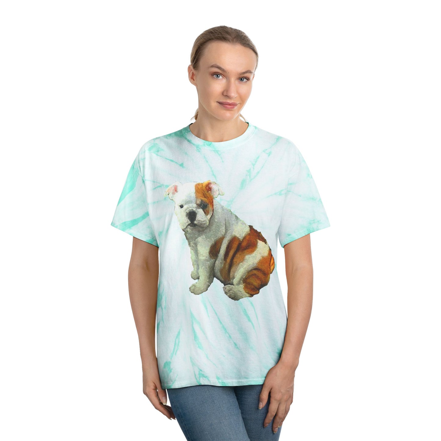 English Bulldog 'Bugsy' - Unisex Tie-Dye Tee, Cyclone