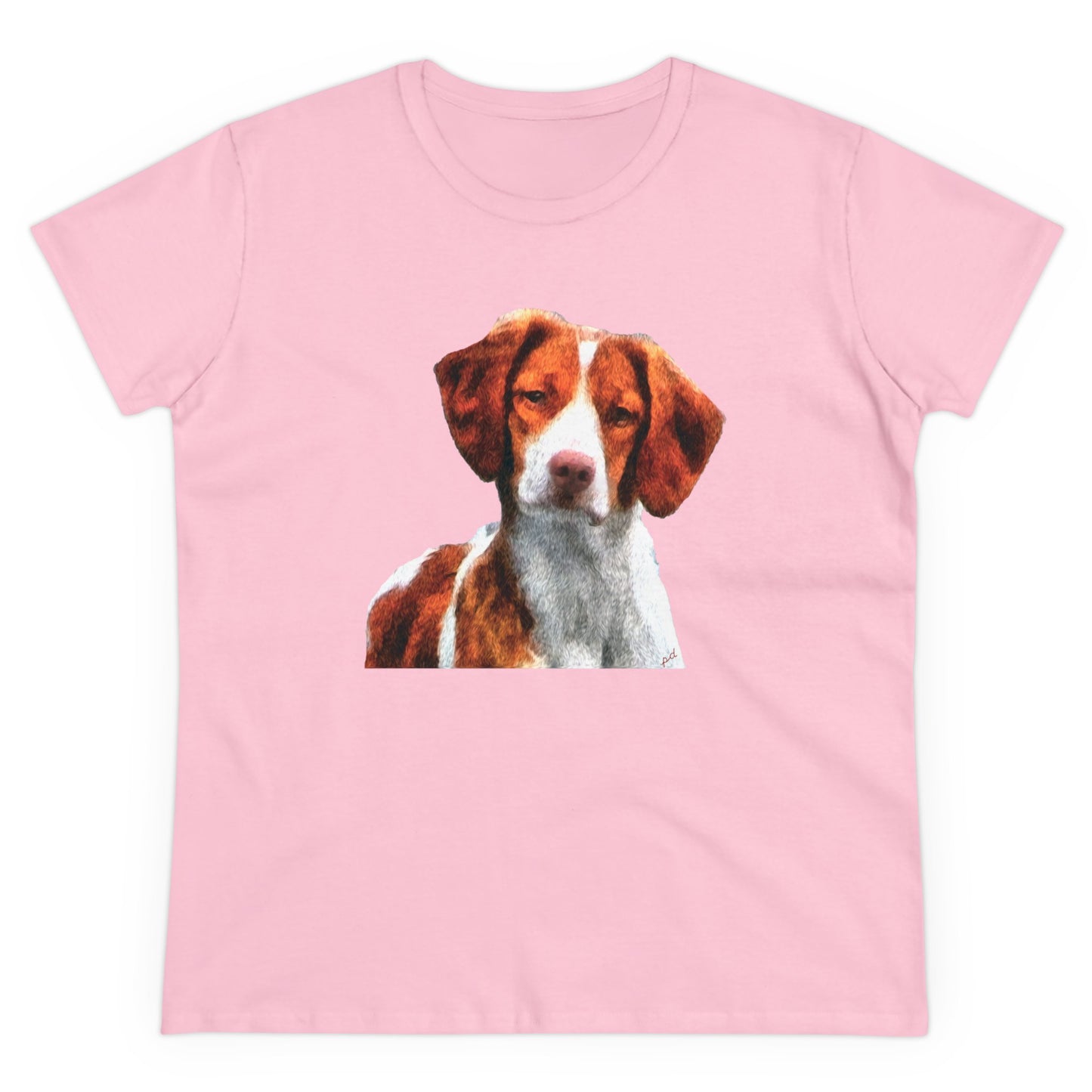 Brittany Spaniel Women's Midweight Cotton Tee