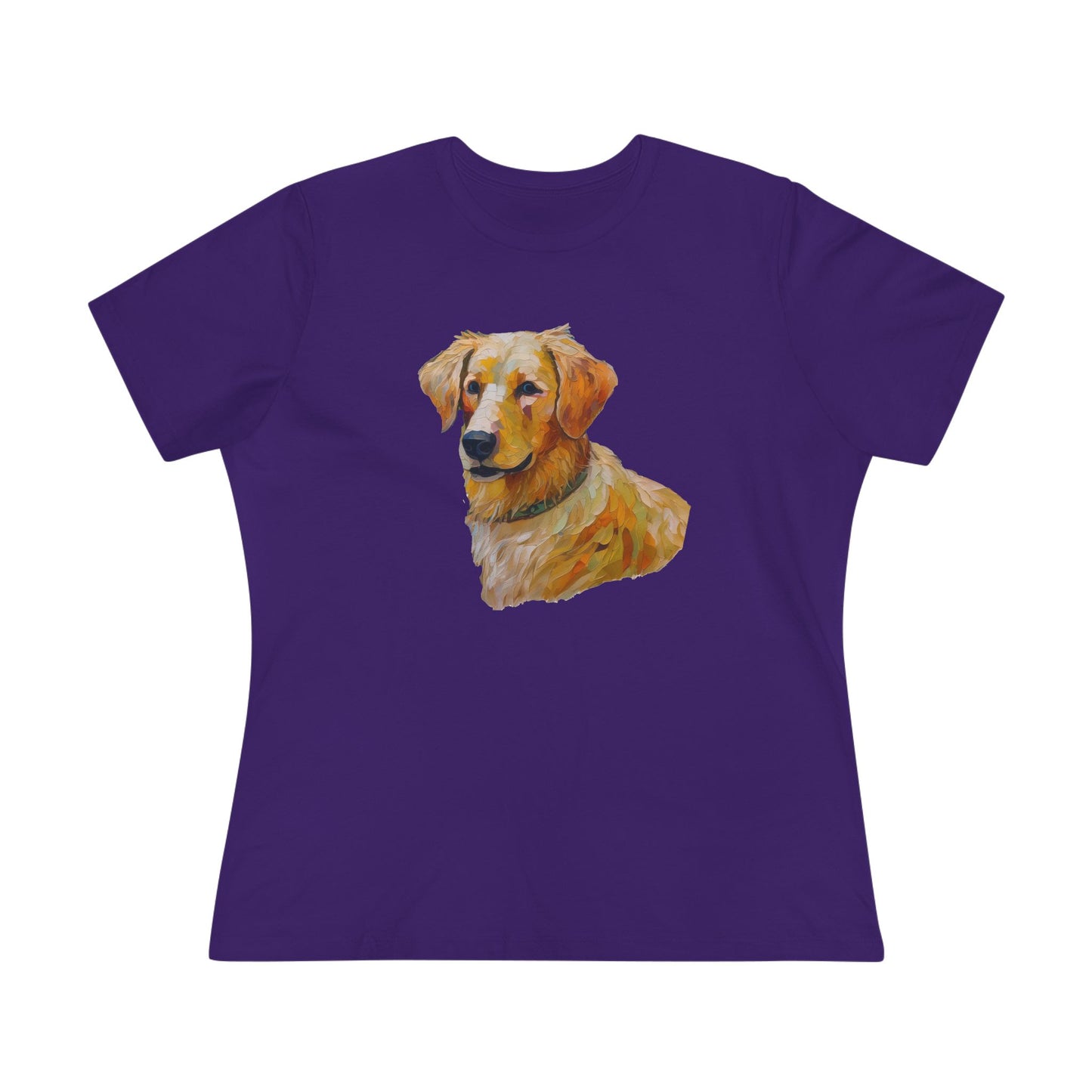Golden Retriever Puppy Women's Relaxed Fit Cotton Tee