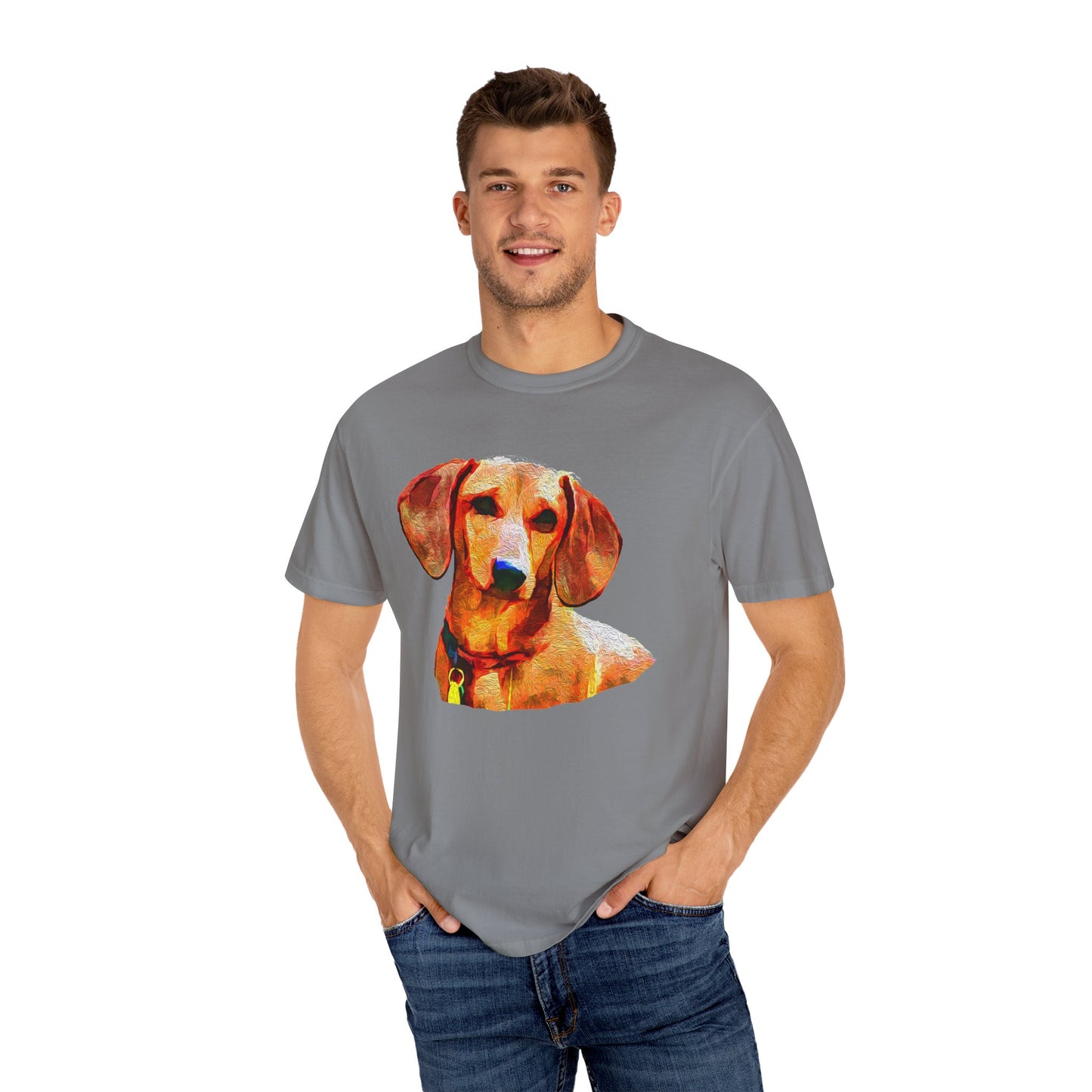 Dachshund 'Daisey' Unisex Relaxed Fit Garment-Dyed T-shirt