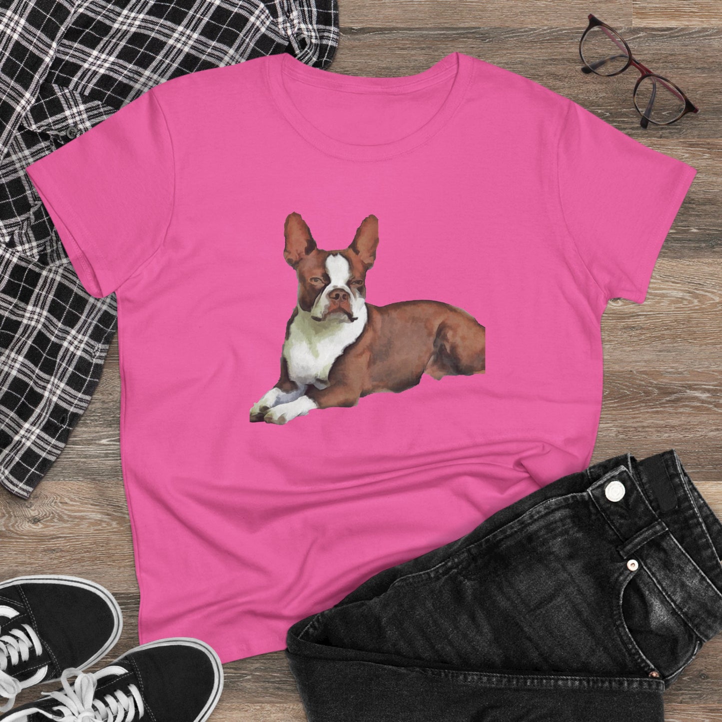 Boston Terrer 'Seely' Women's Midweight Cotton Tee