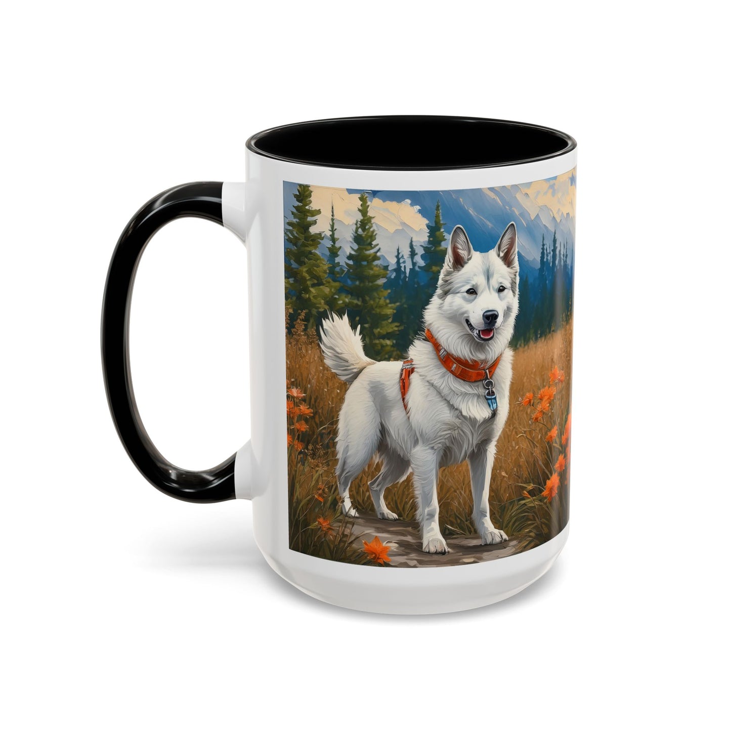 Yakutian Laika - Ceramic Accent Coffee Mug - 2 Sizes