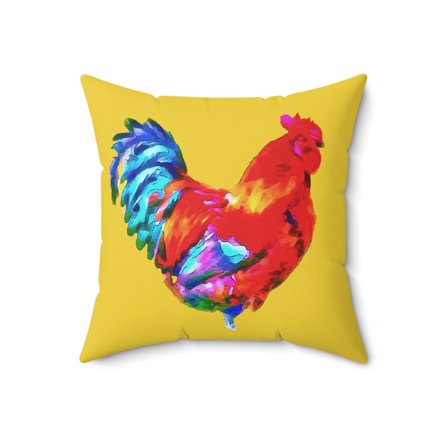 Rooster 'Craw' Spun Polyester Throw Pillow