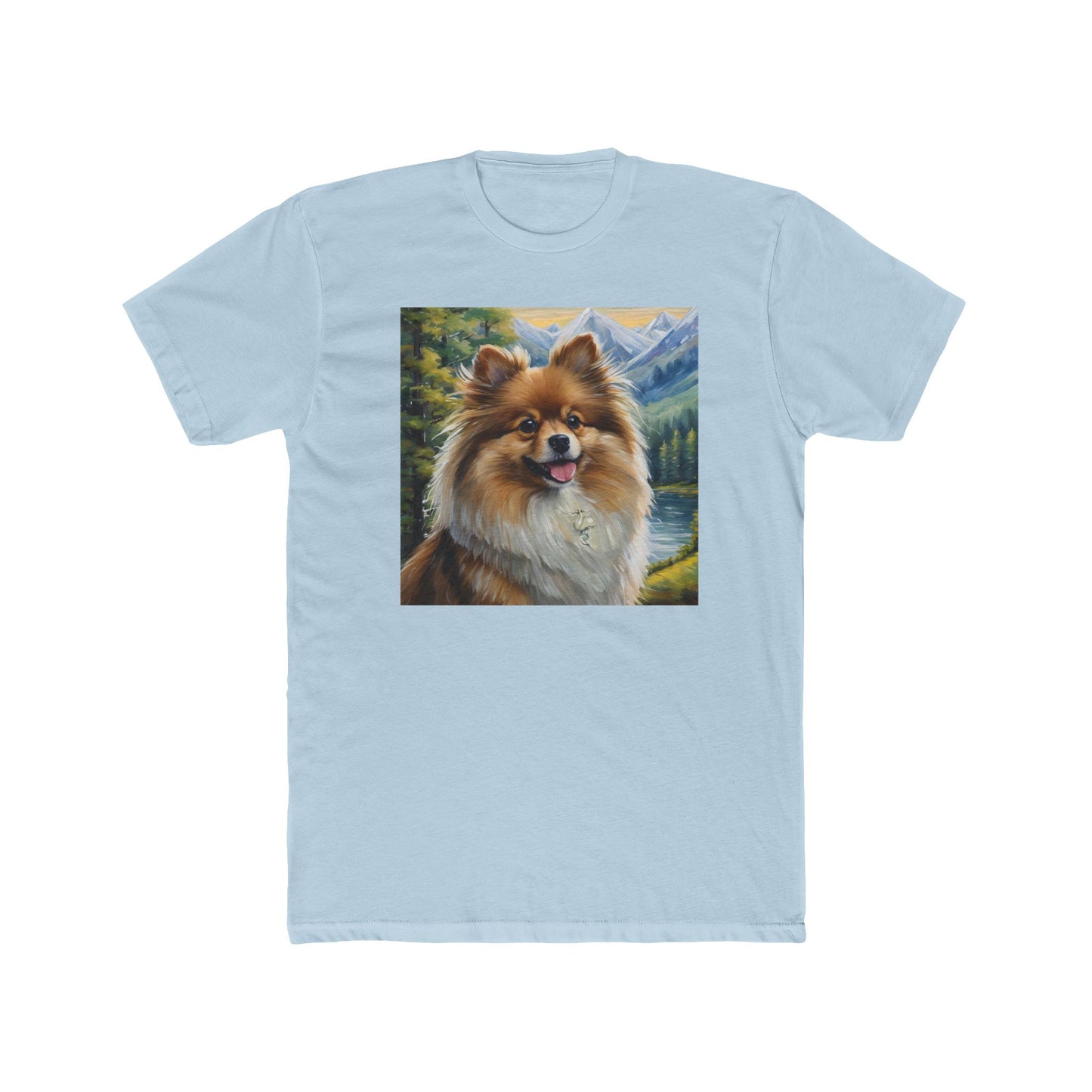 German Spitz - Men's Fitted Cotton Crew Tee
