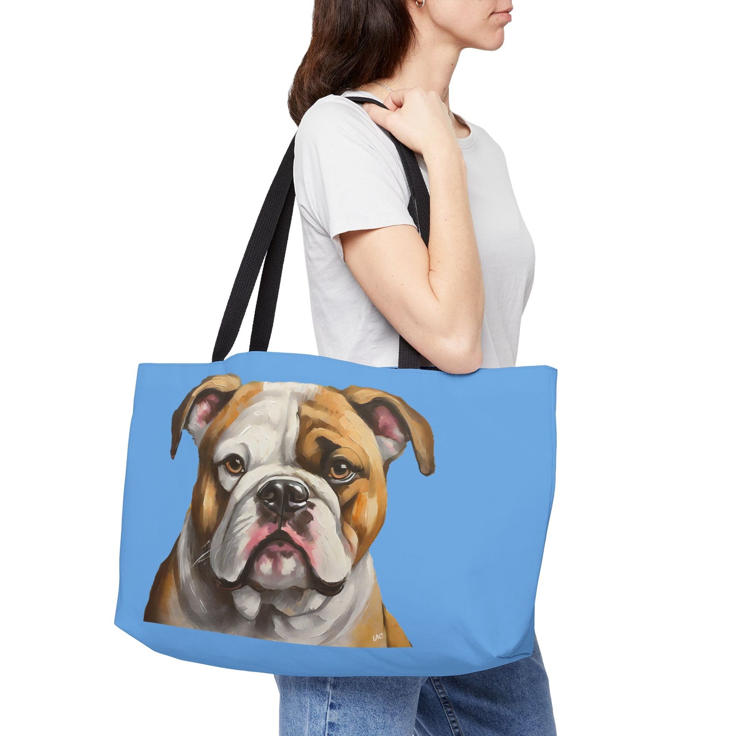 American Bulldog Fine Art Weekender Tote Bag - A Luxurious Companion for Dog Lovers