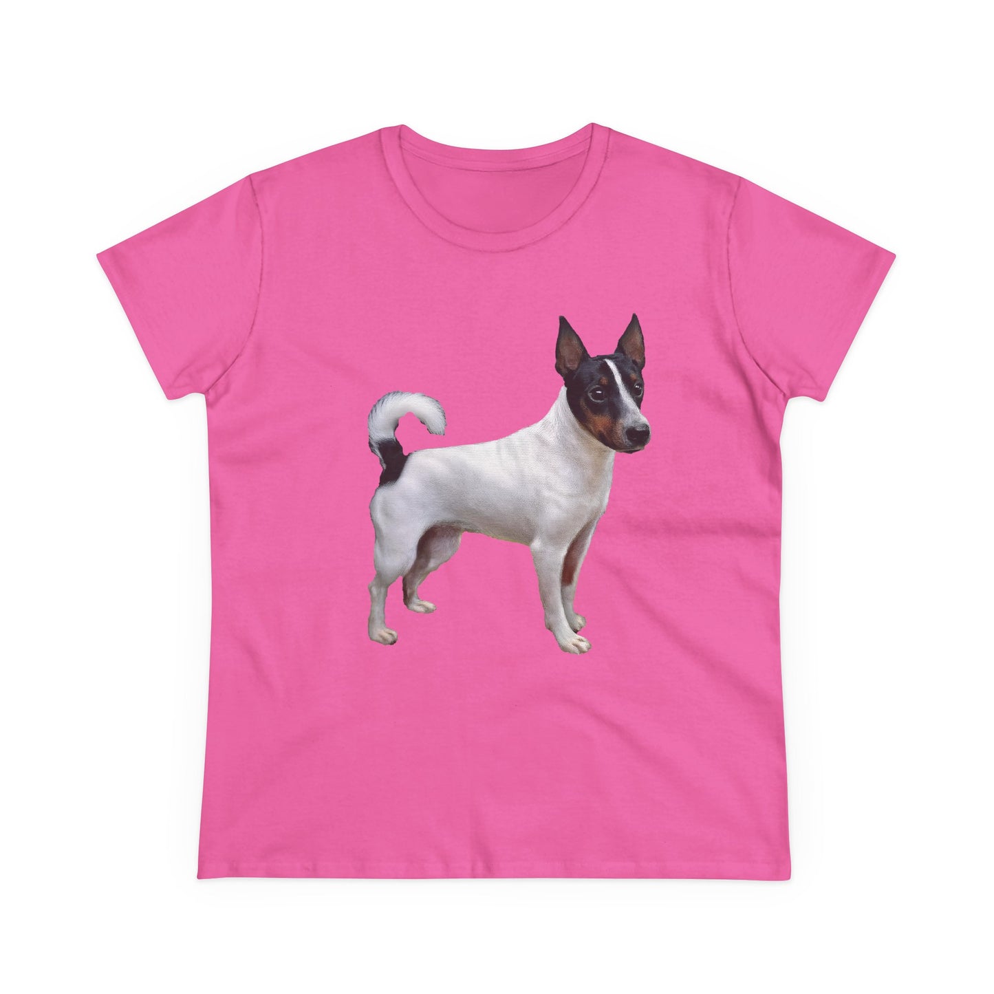 Japanese Terrier - Women's Midweight Cotton Tee: A Playful Graphic for Dog Lovers
