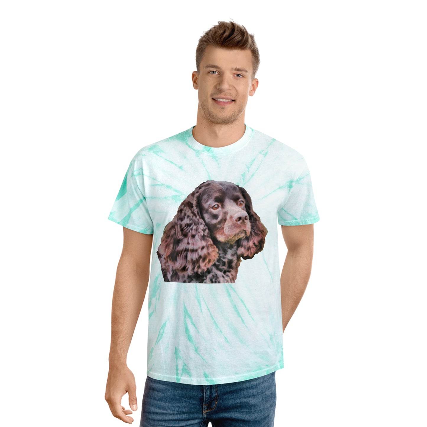 American Water Spaniel Unisex Cotton - Tie-Dye Tee, Cyclone