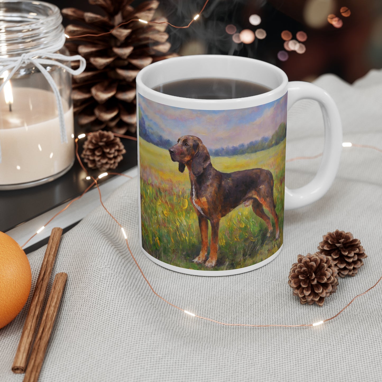 Plott Hound Ceramic Mug 11oz
