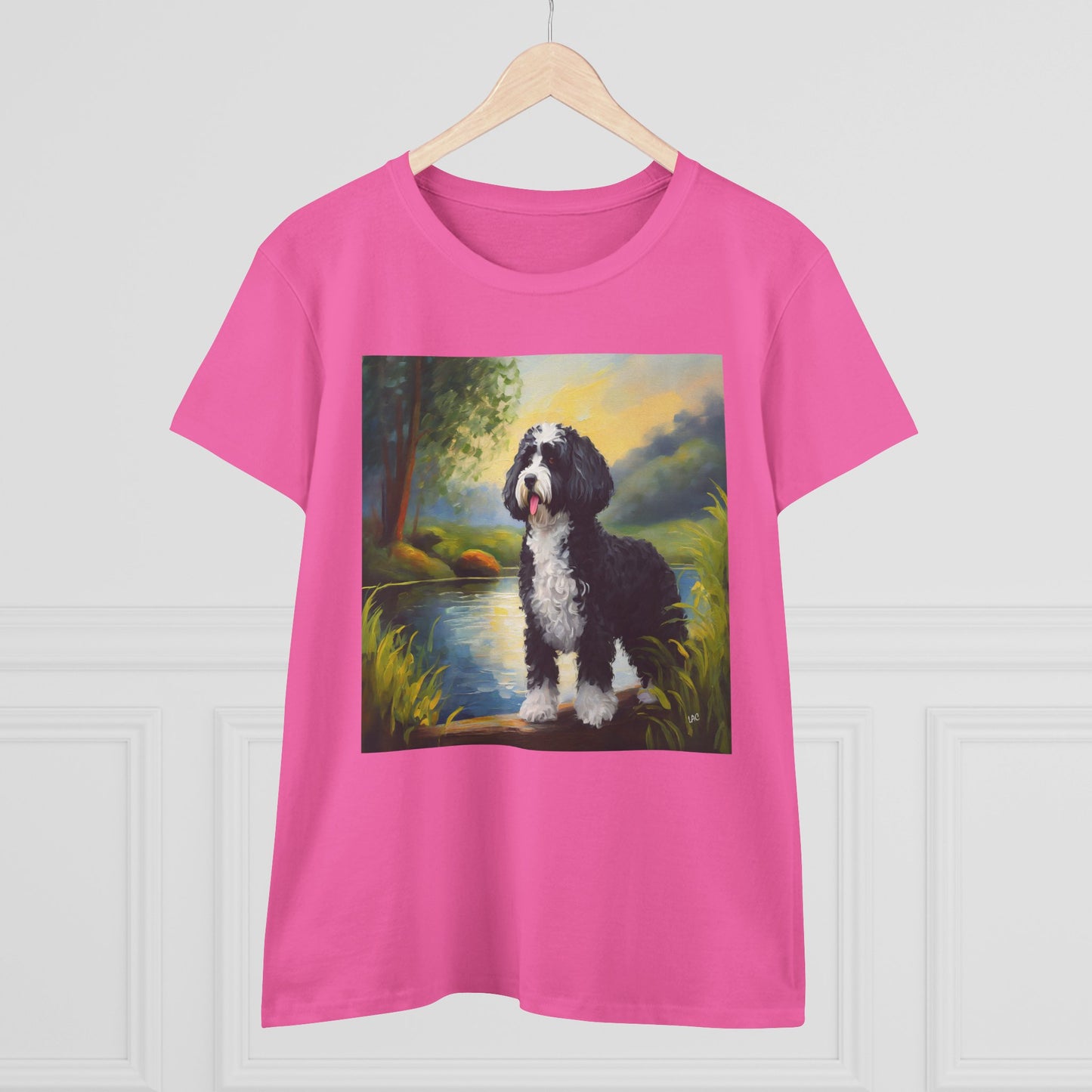 Portuguese Water Dog Women's Midweight Cotton Tee