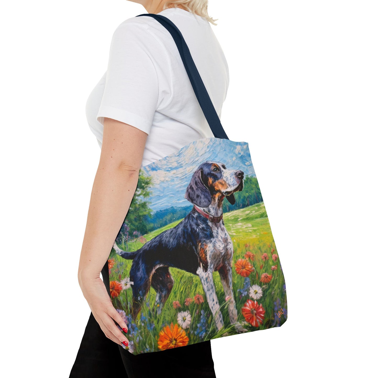 Bluetick Coonhound Polyester Tote Bag (AOP)