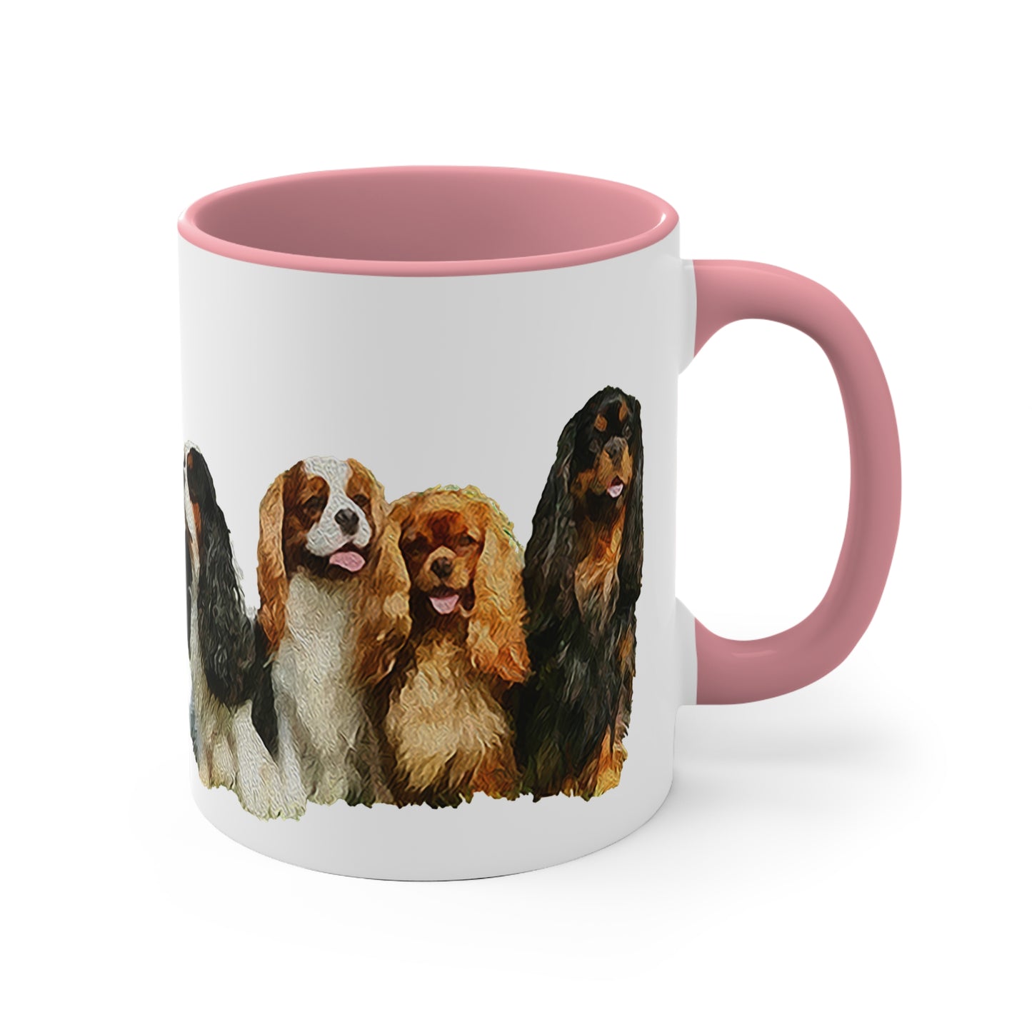 King Charles Spaniels 'Cavalier Club' Accent Coffee Mug, 11oz